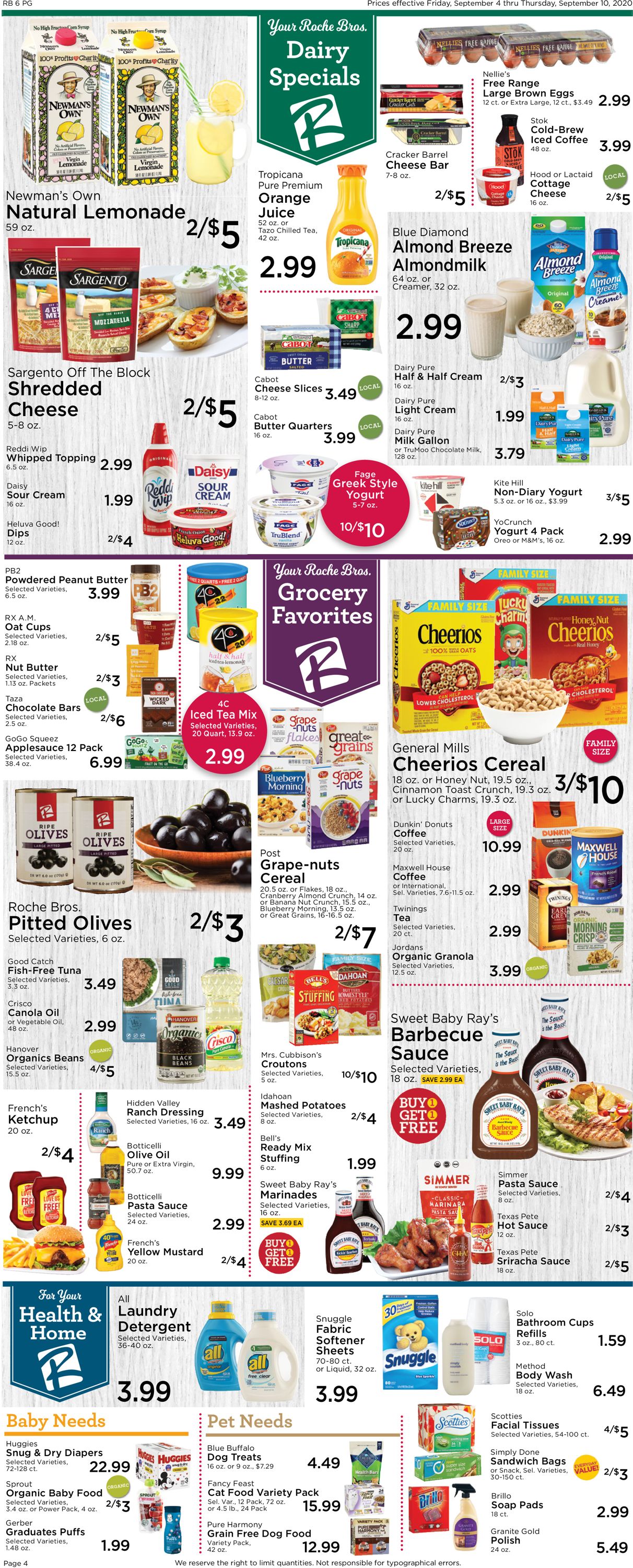 Roche Bros. Supermarkets Weekly Ad Circular - valid 09/04-09/10/2020 (Page 4)