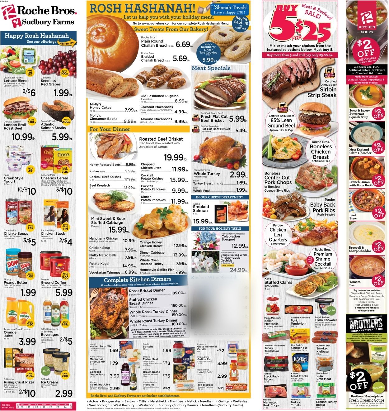 Roche Bros. Supermarkets Weekly Ad Circular - valid 09/18-09/24/2020