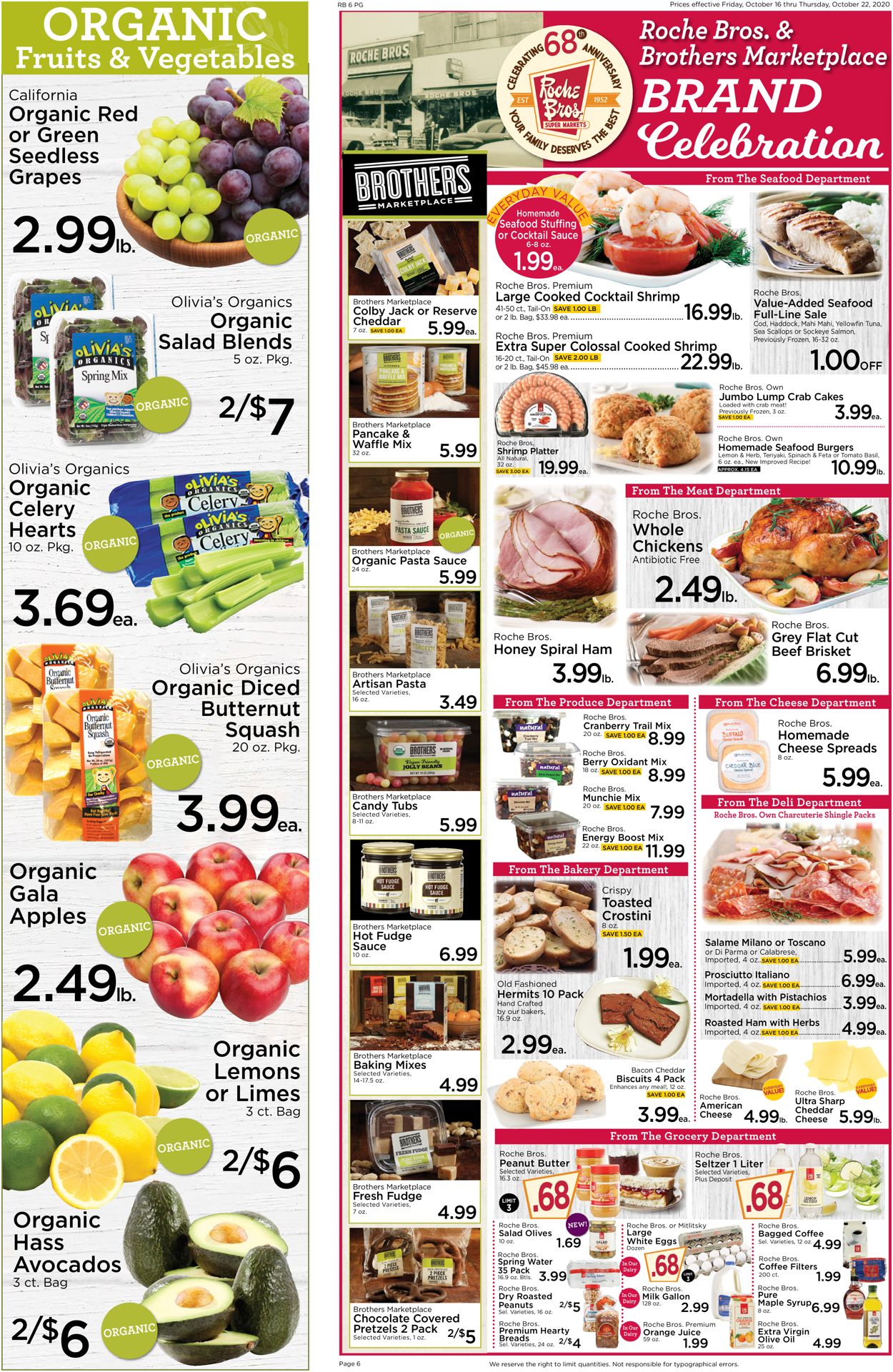 Roche Bros. Supermarkets Weekly Ad Circular - valid 10/16-10/22/2020 (Page 6)