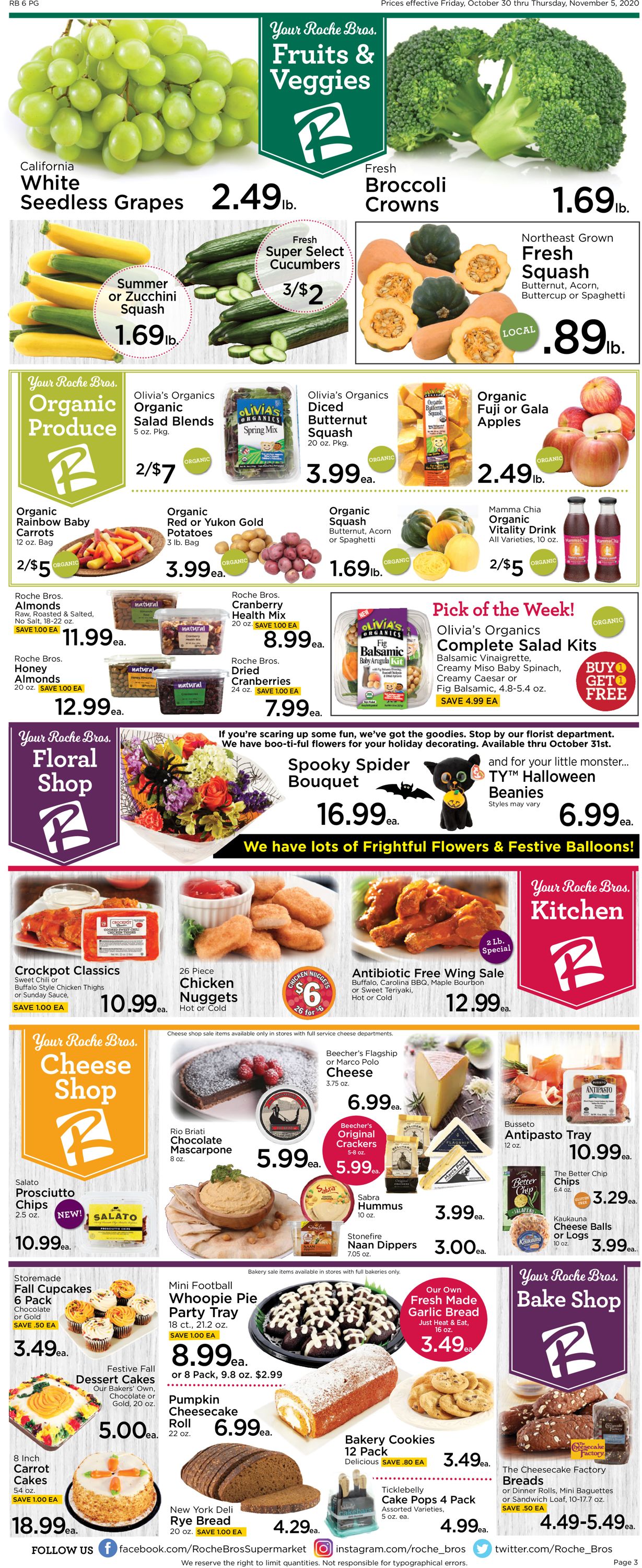 Roche Bros. Supermarkets Weekly Ad Circular - valid 10/30-11/05/2020 (Page 3)