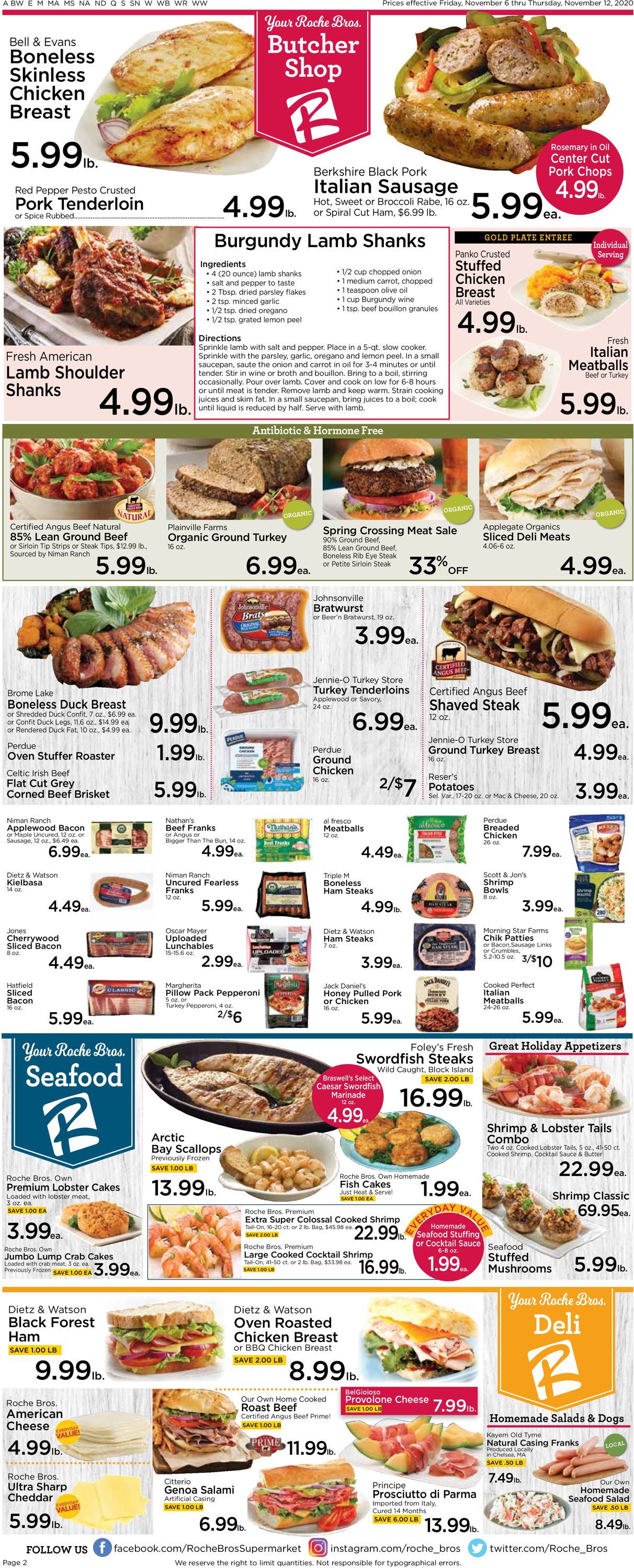 Roche Bros. Supermarkets Weekly Ad Circular - valid 11/06-11/12/2020 (Page 2)