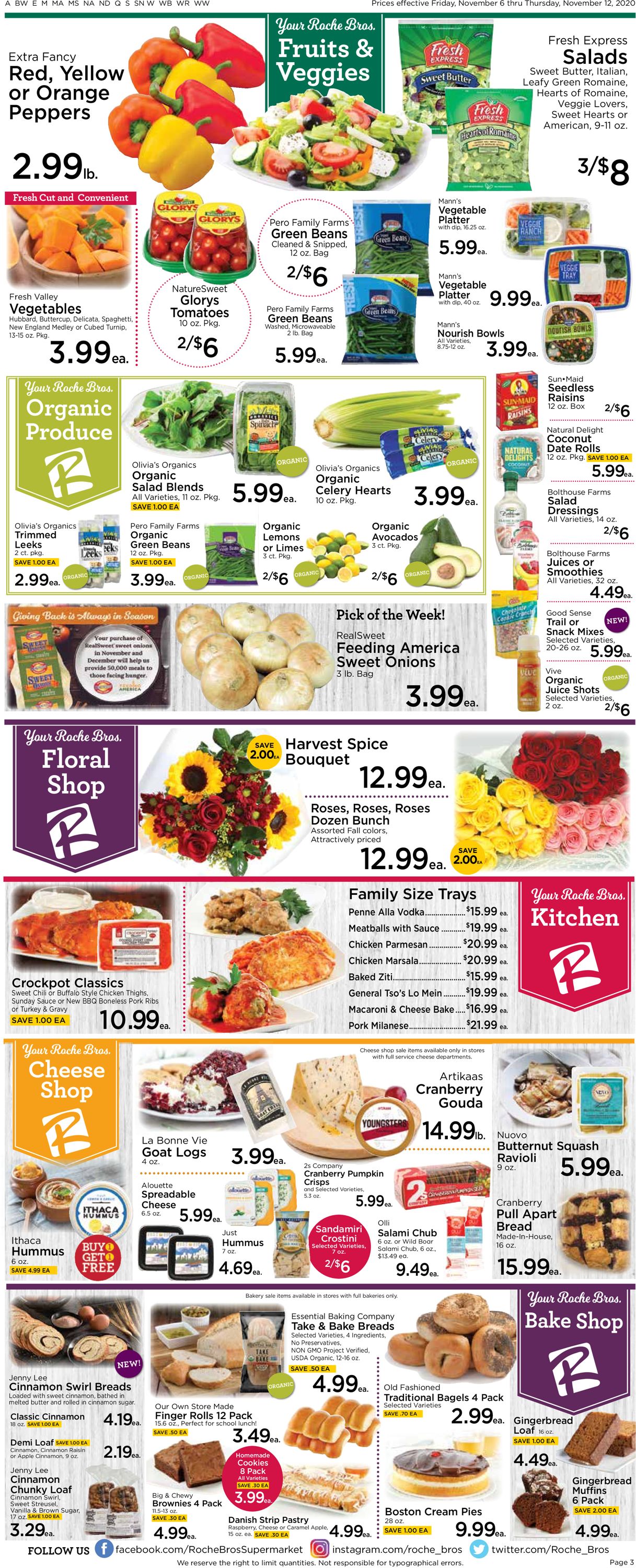 Roche Bros. Supermarkets Weekly Ad Circular - valid 11/06-11/12/2020 (Page 3)