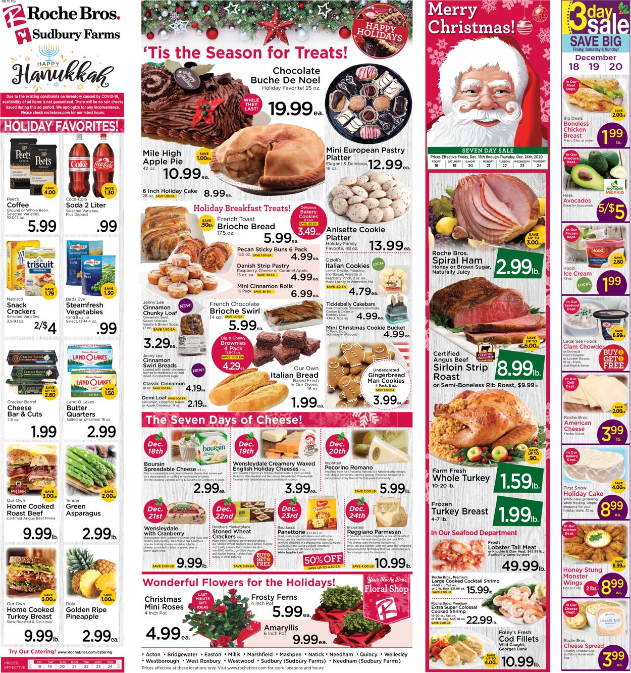 Roche Bros. Supermarkets Christmas Ad 2020 Weekly Ad Circular - valid 12/18-12/24/2020