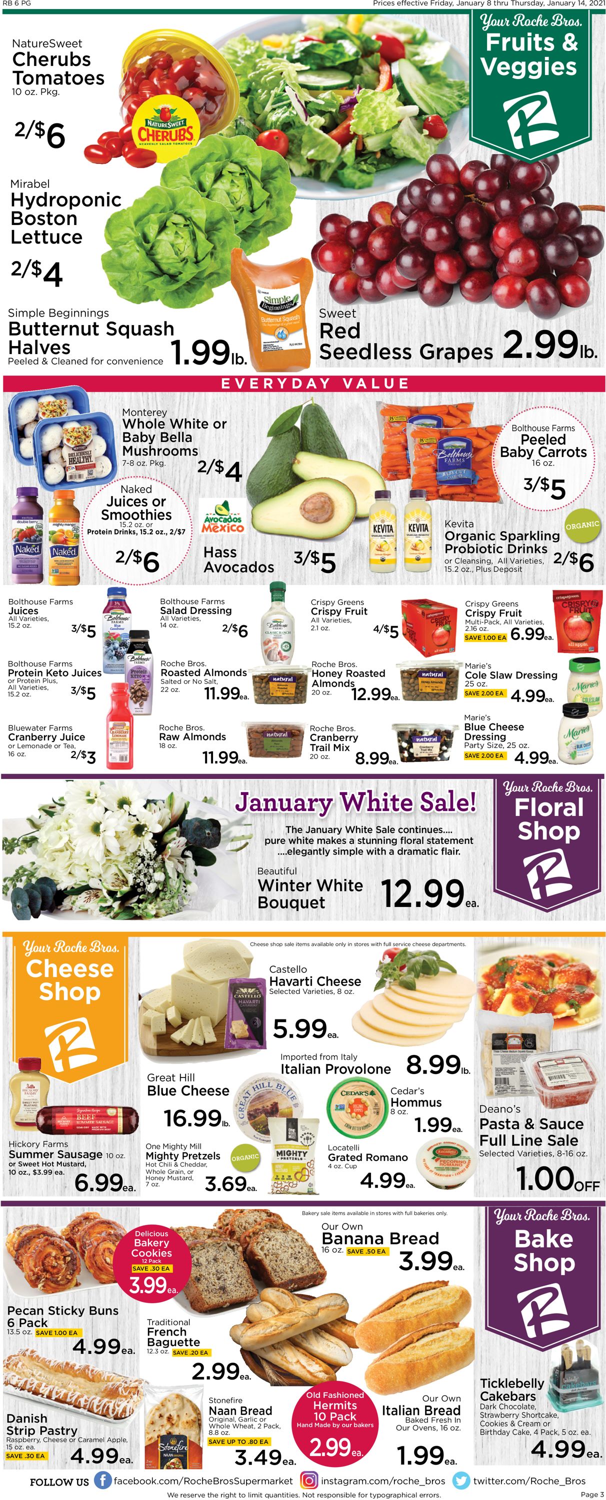 Roche Bros. Supermarkets Weekly Ad Circular - valid 01/08-01/14/2021 (Page 3)