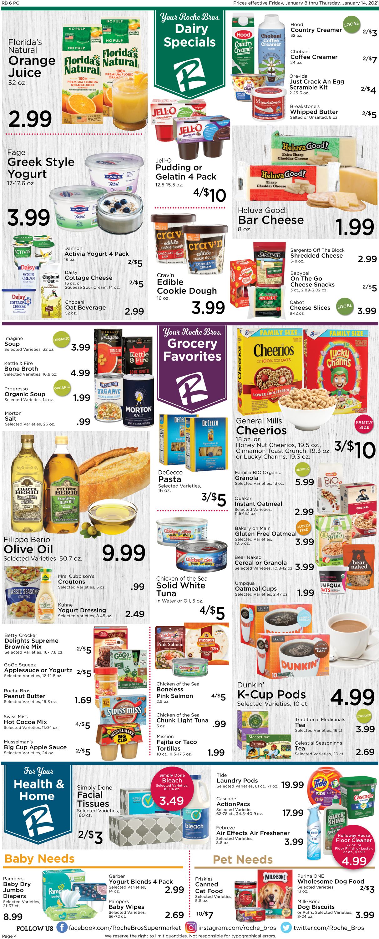 Roche Bros. Supermarkets Weekly Ad Circular - valid 01/08-01/14/2021 (Page 4)