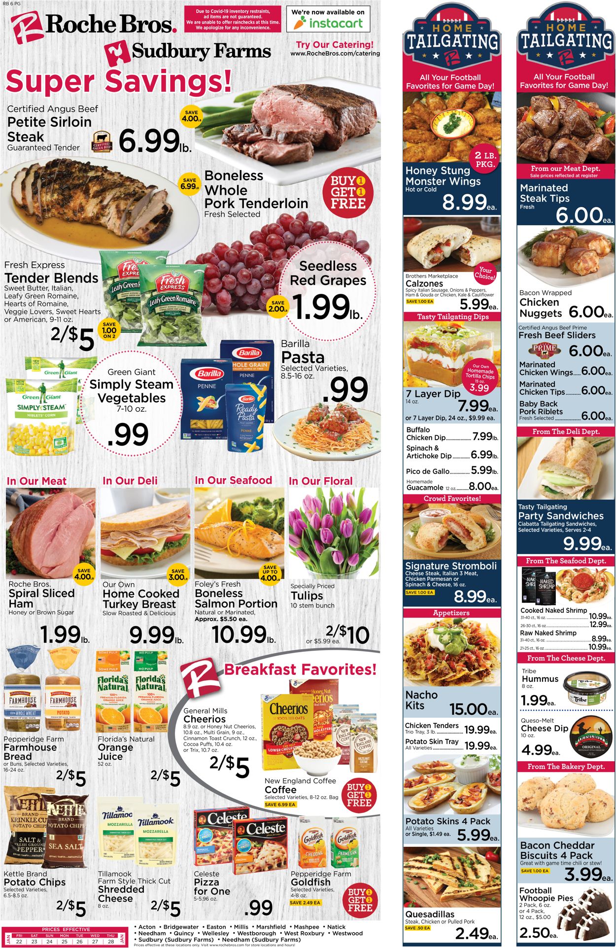 Roche Bros. Supermarkets Weekly Ad Circular - valid 01/22-01/28/2021
