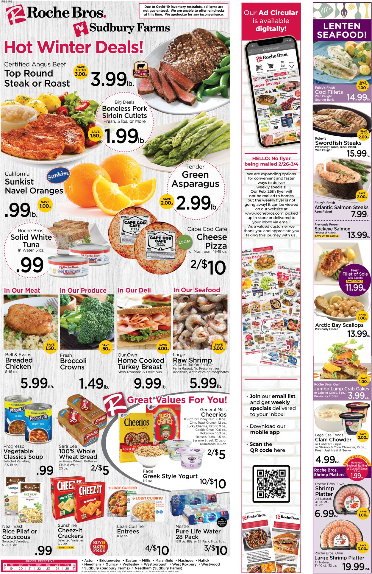 Roche Bros. Supermarkets Weekly Ad Circular - valid 02/19-02/25/2021
