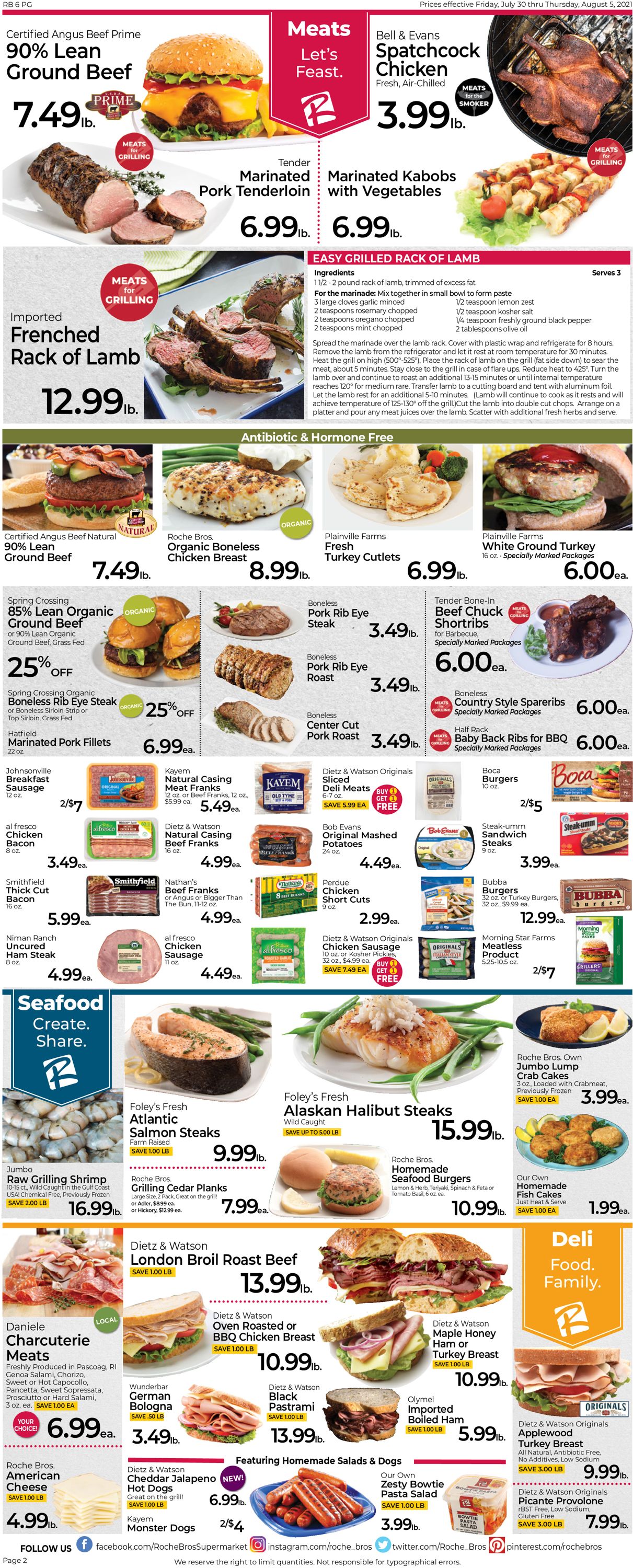 Roche Bros. Supermarkets Weekly Ad Circular - valid 07/30-08/05/2021 (Page 2)