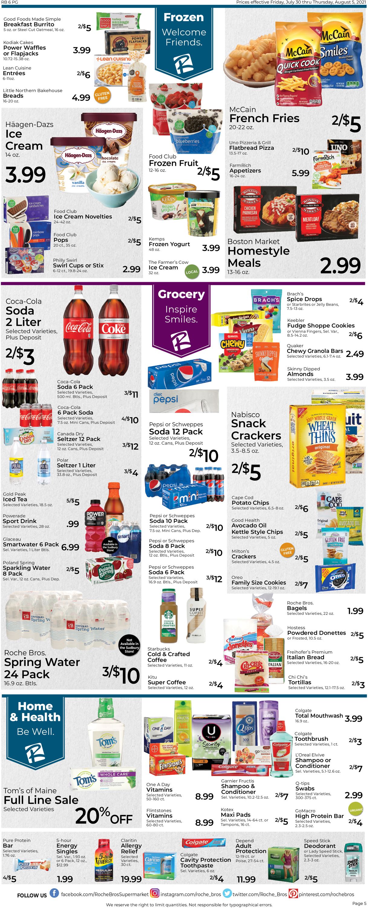 Roche Bros. Supermarkets Weekly Ad Circular - valid 07/30-08/05/2021 (Page 5)
