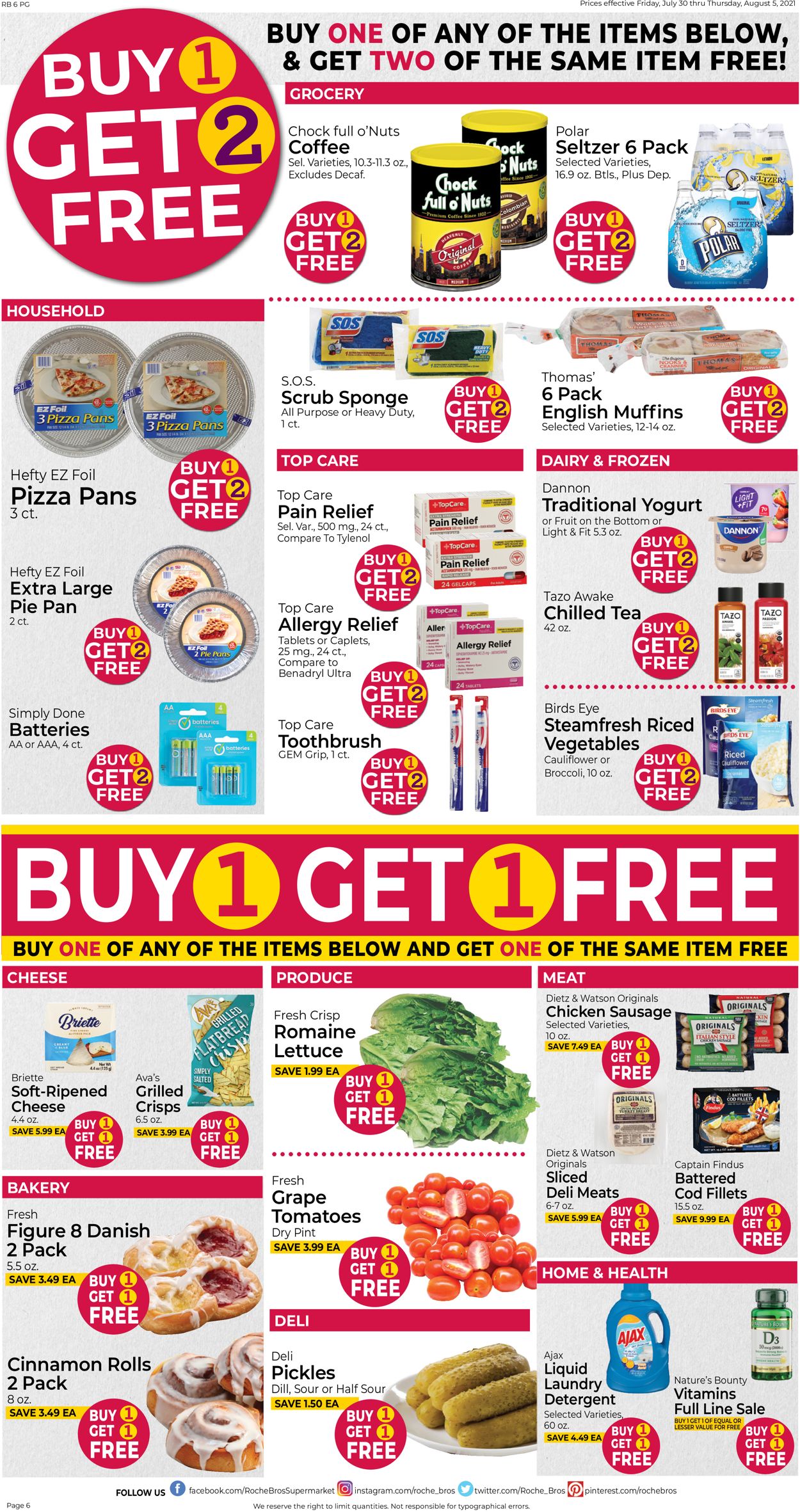 Roche Bros. Supermarkets Weekly Ad Circular - valid 07/30-08/05/2021 (Page 6)