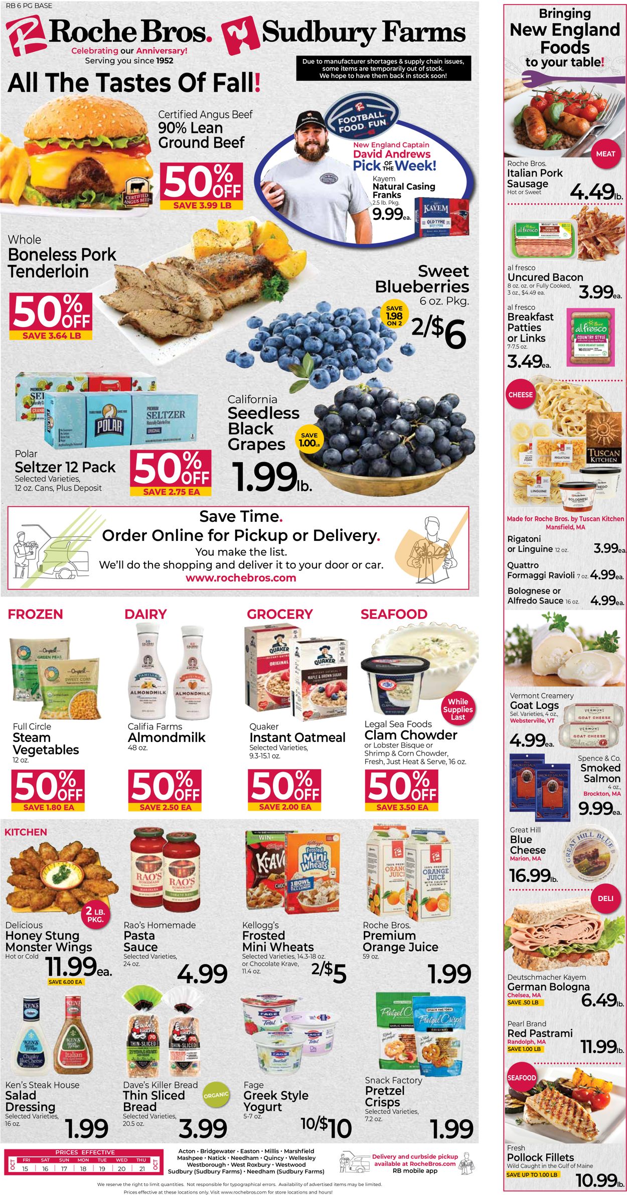 Roche Bros. Supermarkets Weekly Ad Circular - valid 10/15-10/21/2021