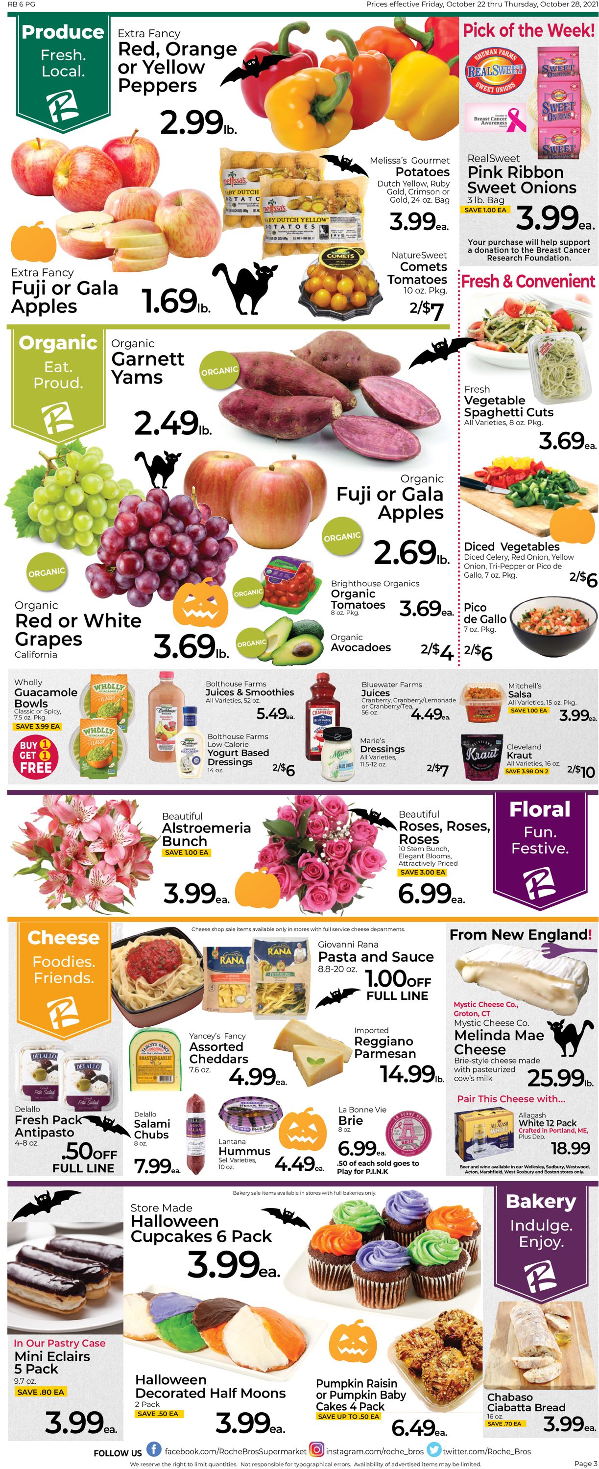 Roche Bros. Supermarkets HALLOWEEN 2021 Weekly Ad Circular - valid 10/22-10/28/2021 (Page 3)