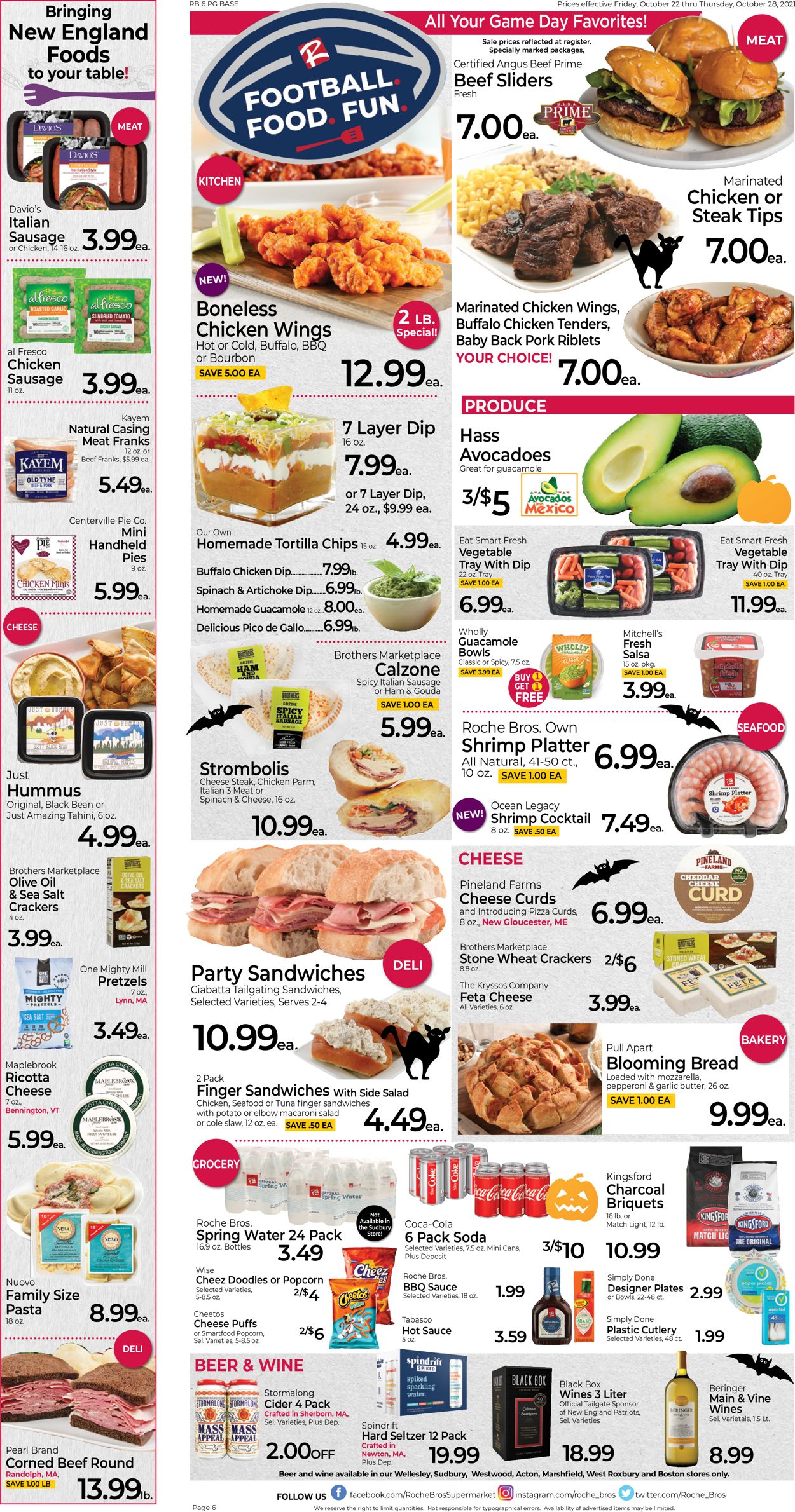 Roche Bros. Supermarkets HALLOWEEN 2021 Weekly Ad Circular - valid 10/22-10/28/2021 (Page 6)