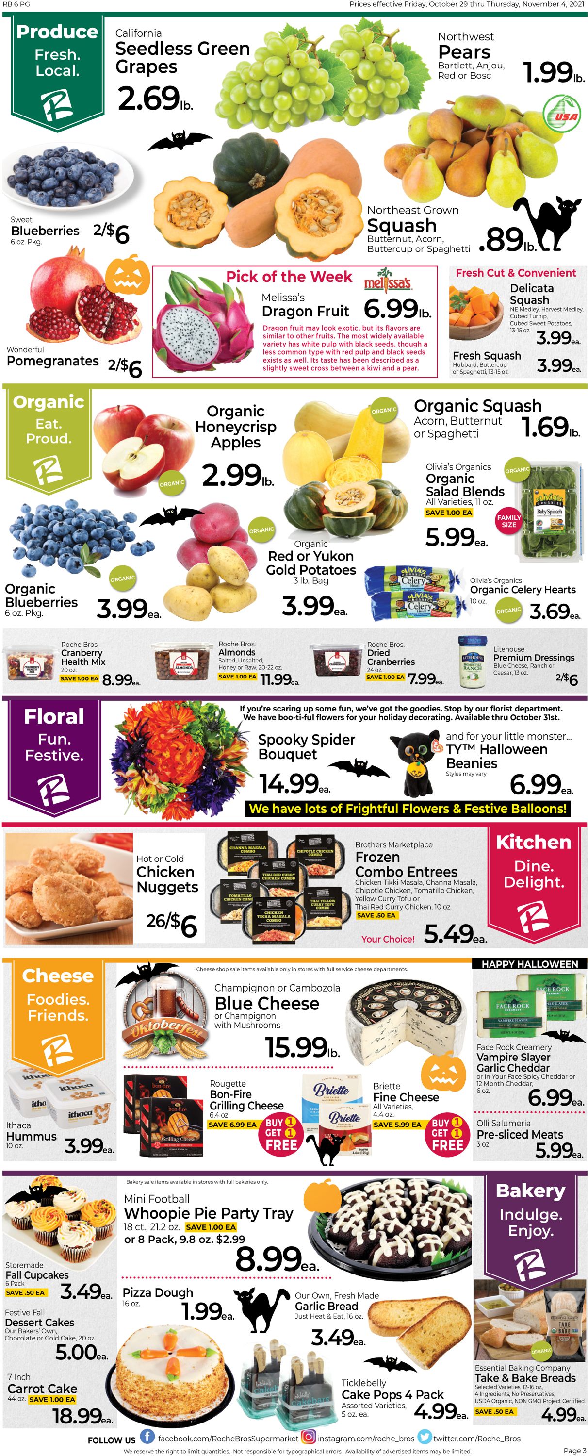 Roche Bros. Supermarkets HALLOWEEN 2021 Weekly Ad Circular - valid 10/29-11/04/2021 (Page 3)