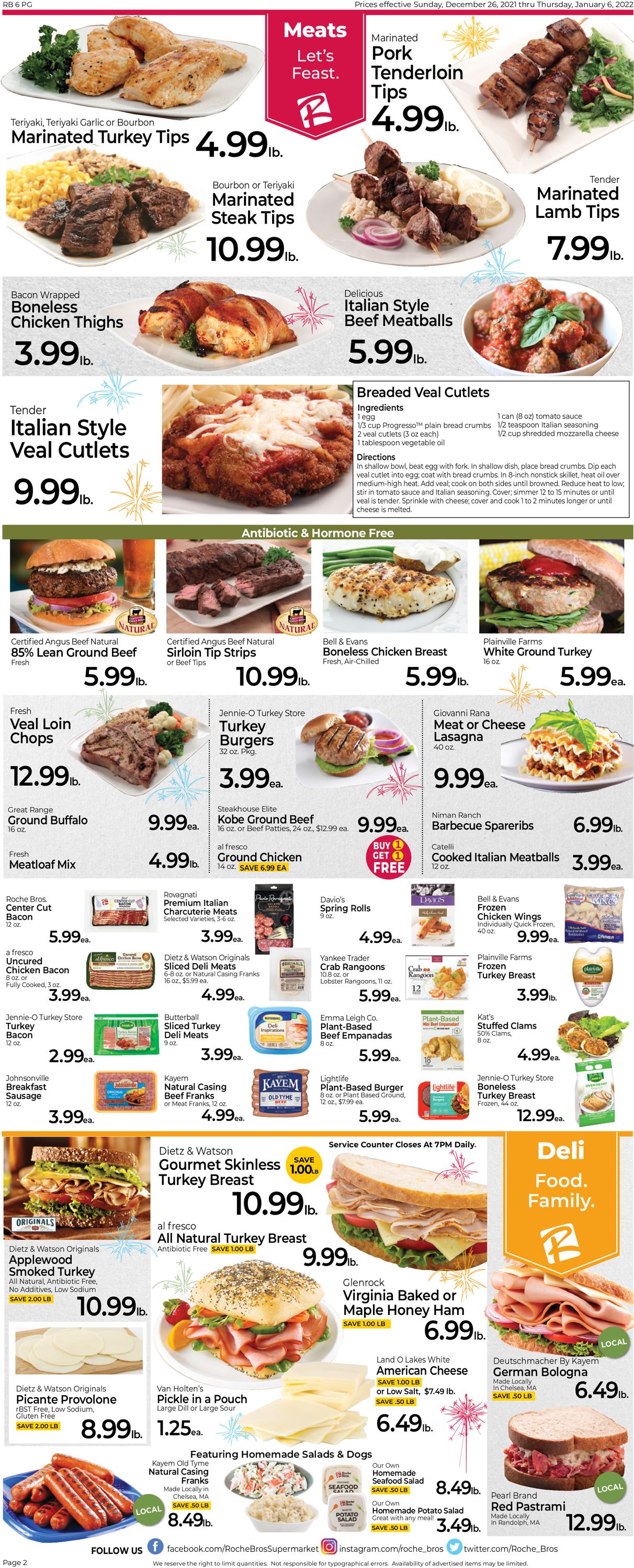 Roche Bros. Supermarkets Weekly Ad Circular - valid 12/26-01/06/2022 (Page 2)