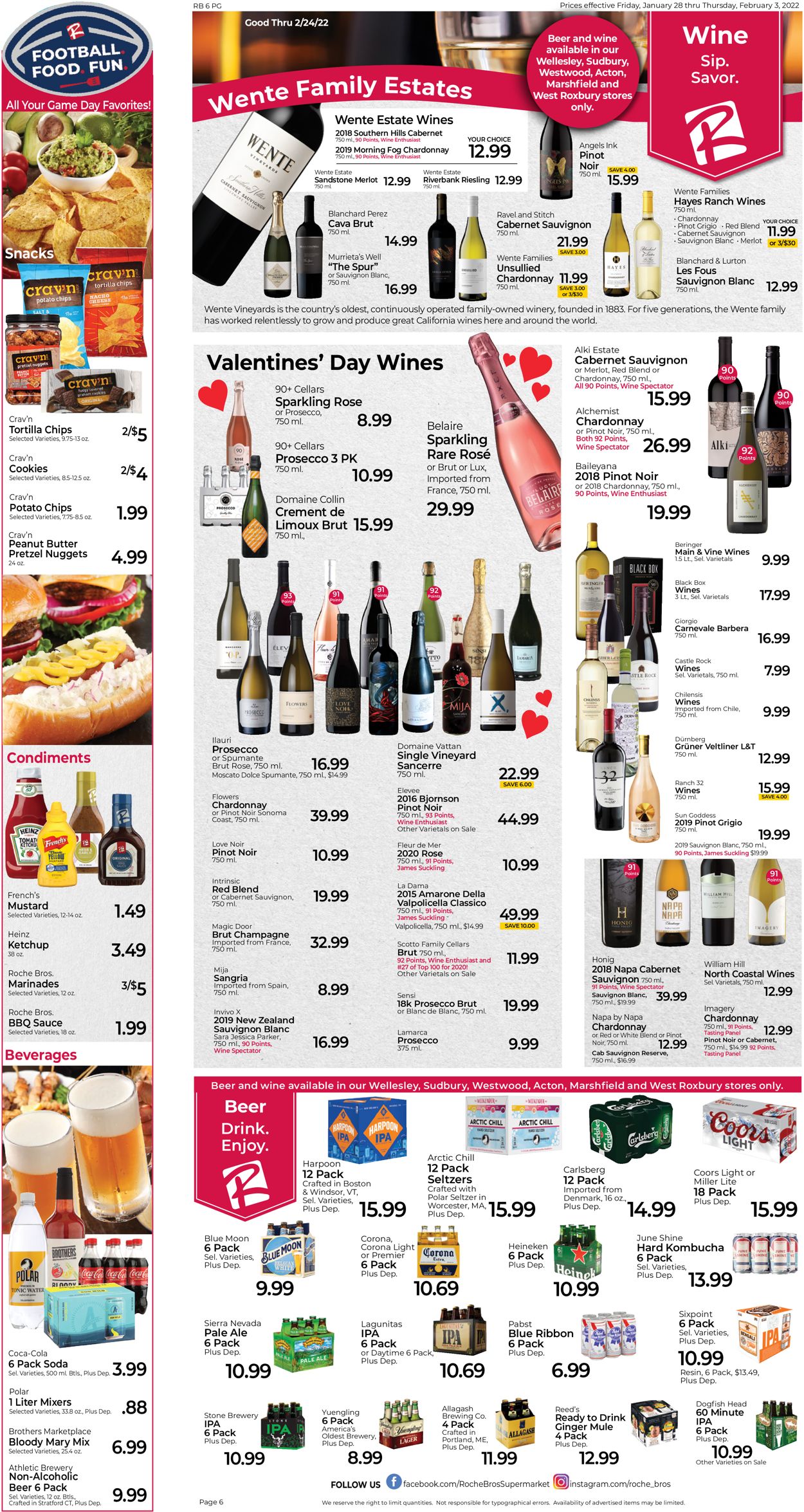 Roche Bros. Supermarkets Weekly Ad Circular - valid 01/28-02/03/2022 (Page 6)