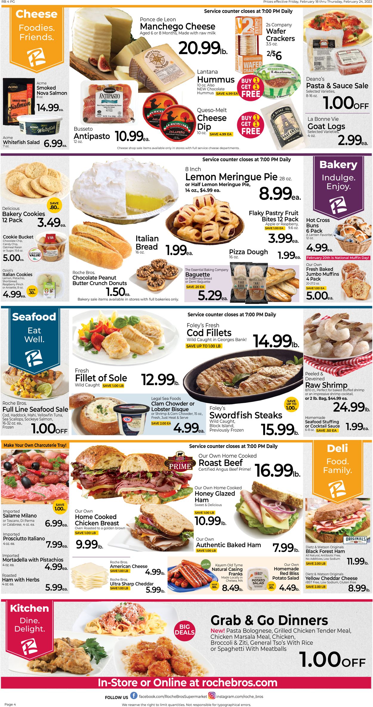 Roche Bros. Supermarkets Weekly Ad Circular - valid 02/18-02/24/2022 (Page 4)