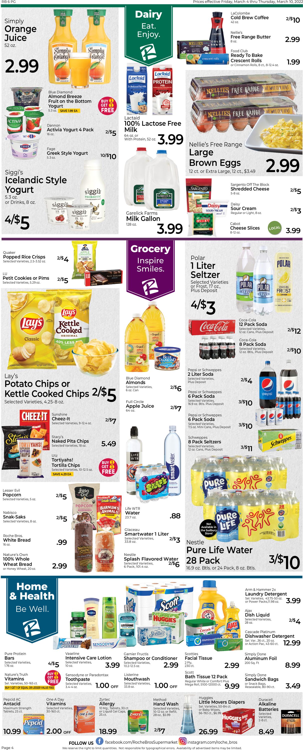 Roche Bros. Supermarkets Weekly Ad Circular - valid 03/04-03/10/2022 (Page 4)