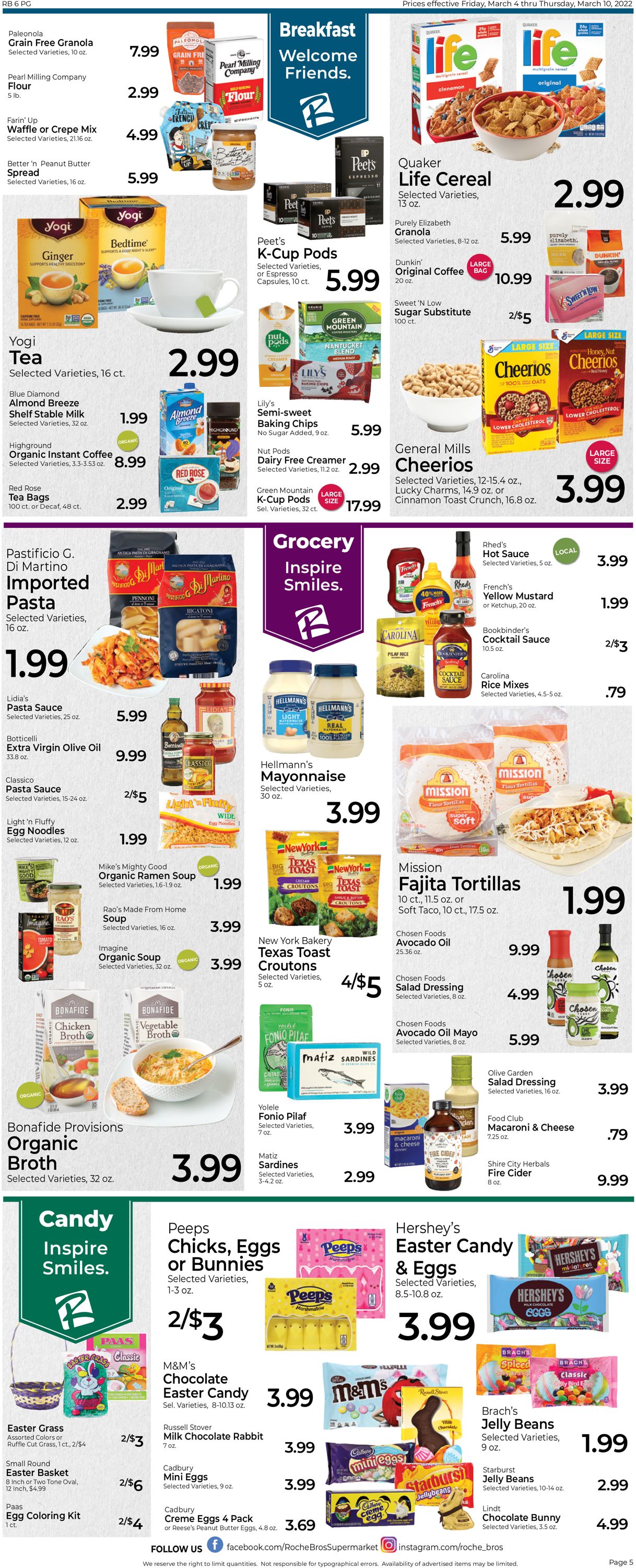 Roche Bros. Supermarkets Weekly Ad Circular - valid 03/04-03/10/2022 (Page 5)