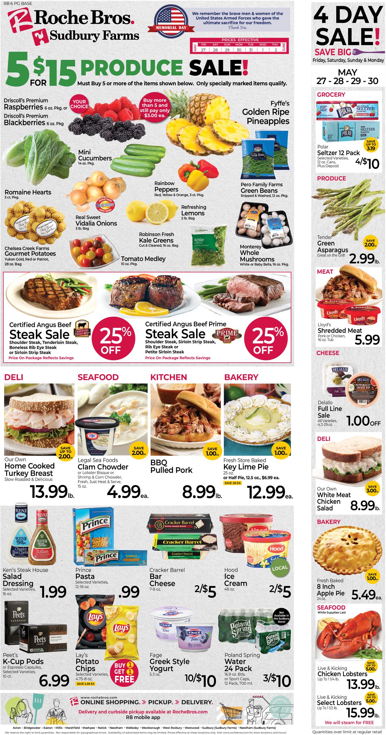 Roche Bros. Supermarkets Weekly Ad Circular - valid 05/27-06/02/2022