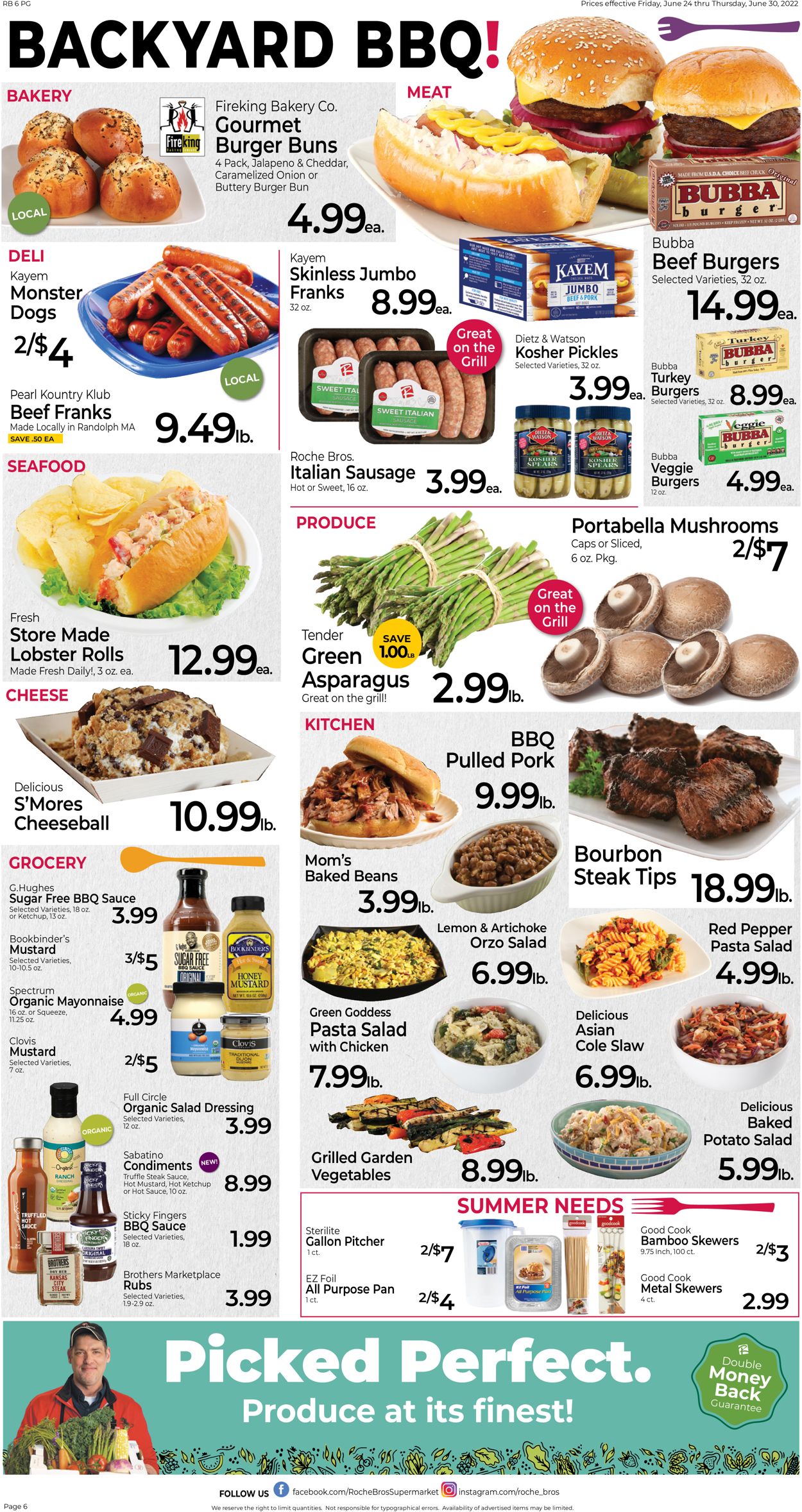 Roche Bros. Supermarkets Weekly Ad Circular - valid 06/24-06/30/2022 (Page 6)