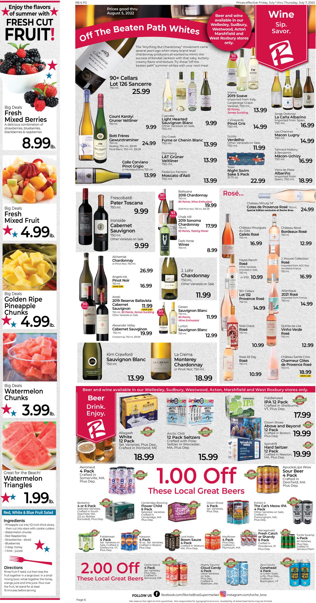Roche Bros. Supermarkets - 4th of July Sale Weekly Ad Circular - valid 07/01-07/07/2022 (Page 6)
