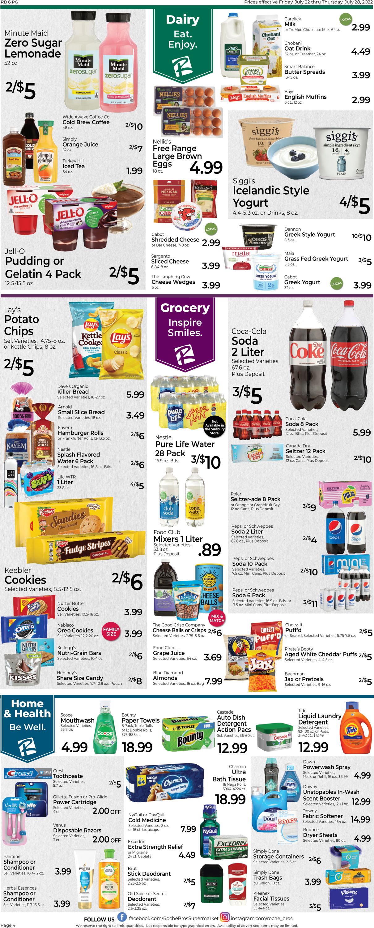 Roche Bros. Supermarkets Weekly Ad Circular - valid 07/22-07/28/2022 (Page 4)