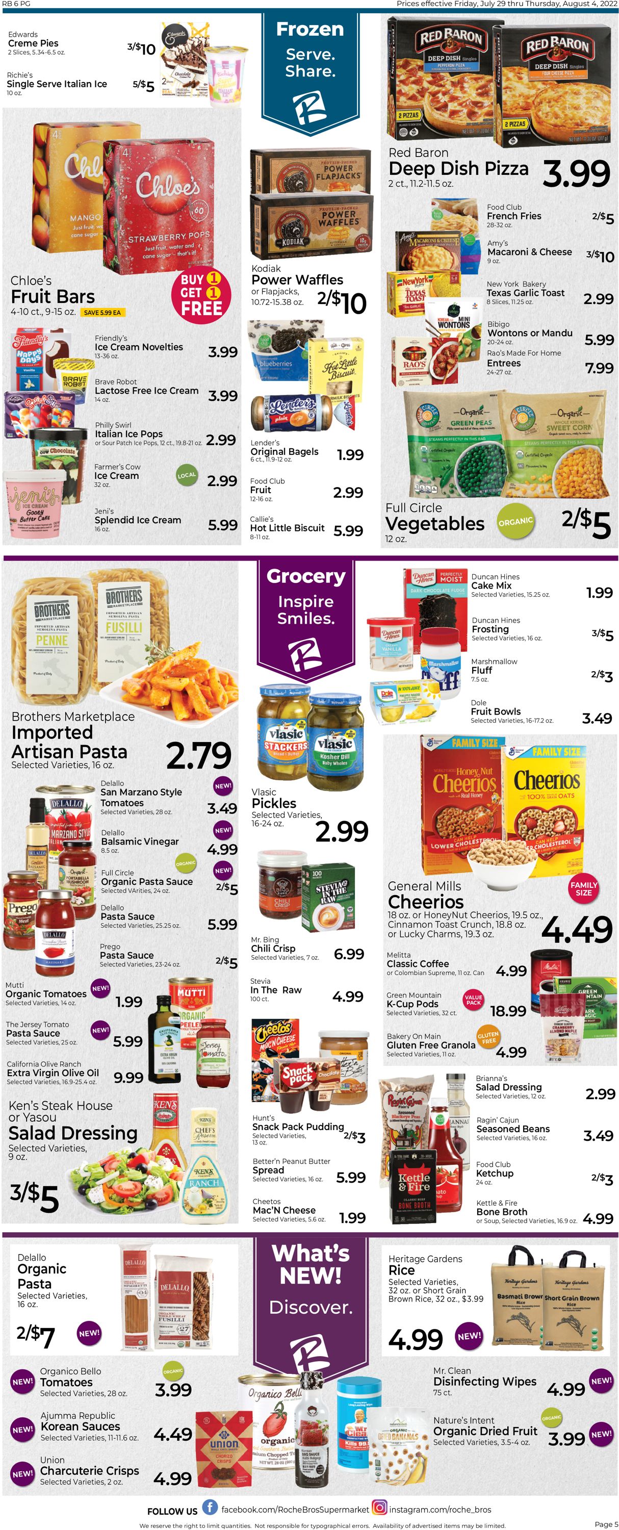 Roche Bros. Supermarkets Weekly Ad Circular - valid 07/29-08/04/2022 (Page 5)