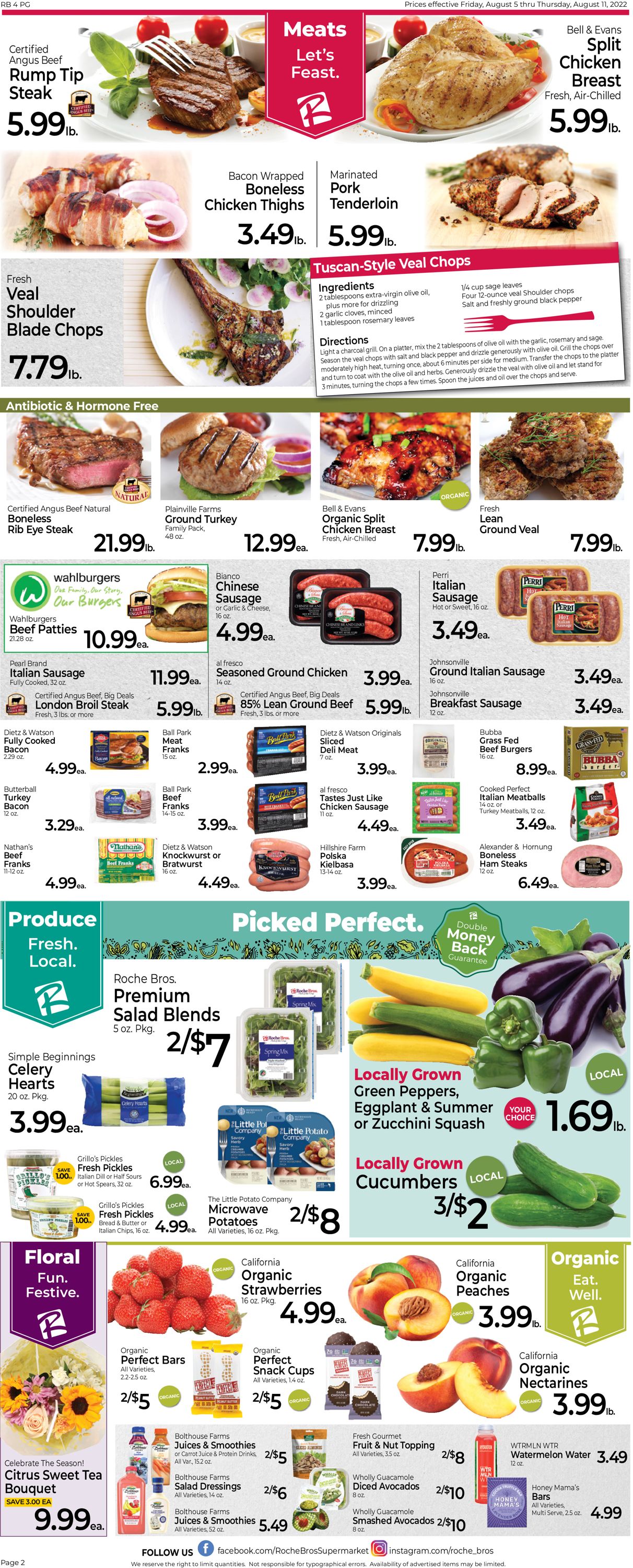 Roche Bros. Supermarkets Weekly Ad Circular - valid 08/05-08/11/2022 (Page 2)
