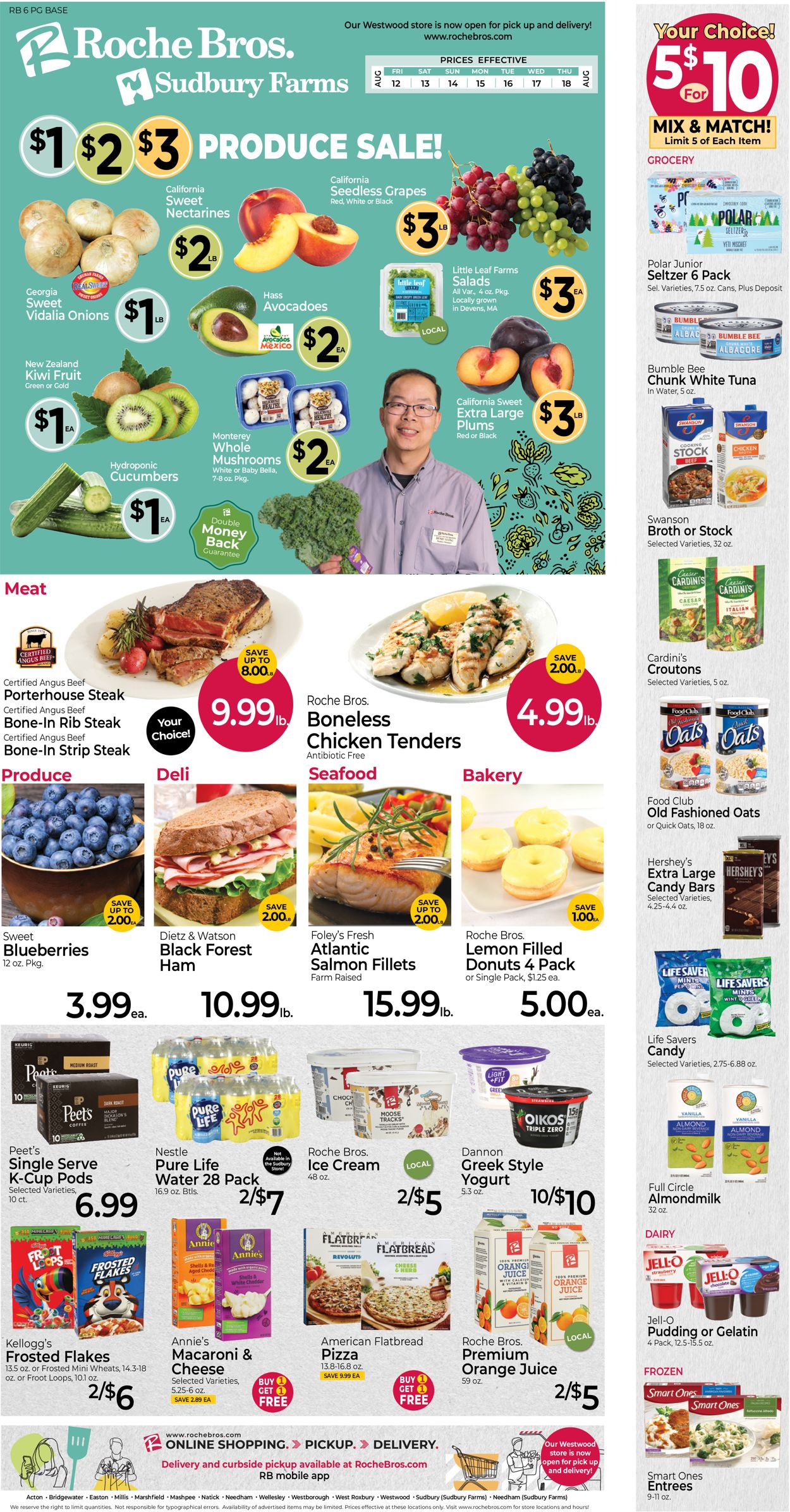 Roche Bros. Supermarkets Weekly Ad Circular - valid 08/12-08/18/2022