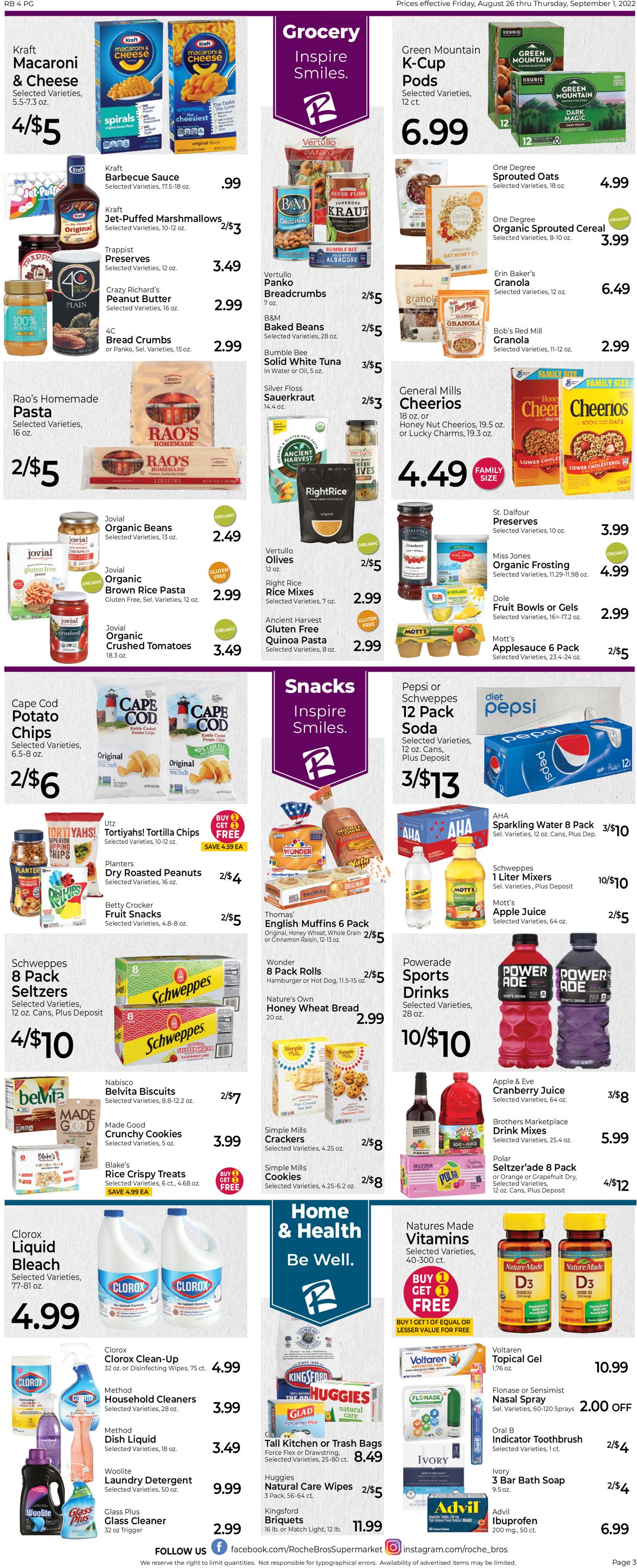 Roche Bros. Supermarkets Weekly Ad Circular - valid 08/26-09/01/2022 (Page 3)