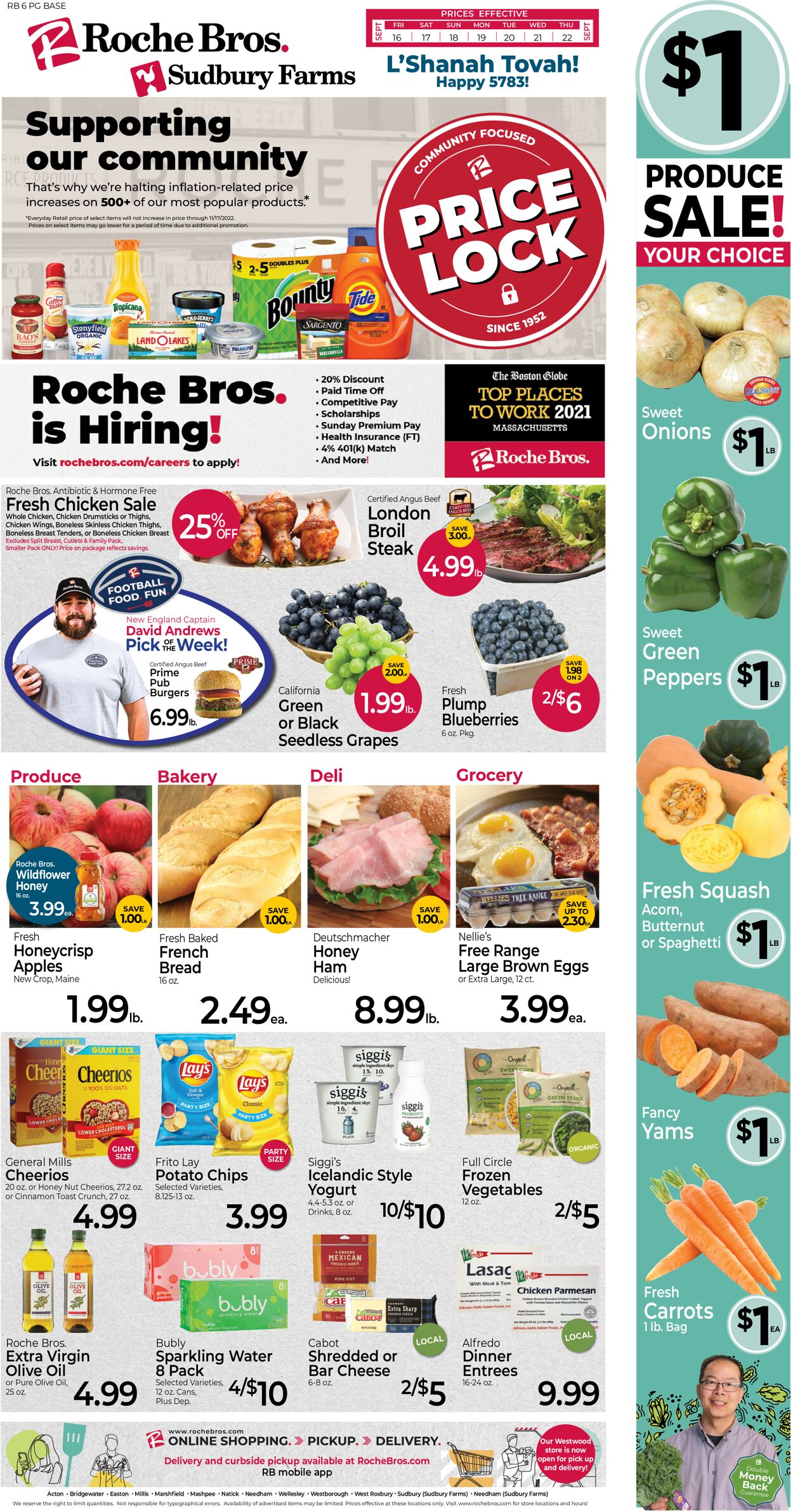 Roche Bros. Supermarkets Weekly Ad Circular - valid 09/16-09/22/2022