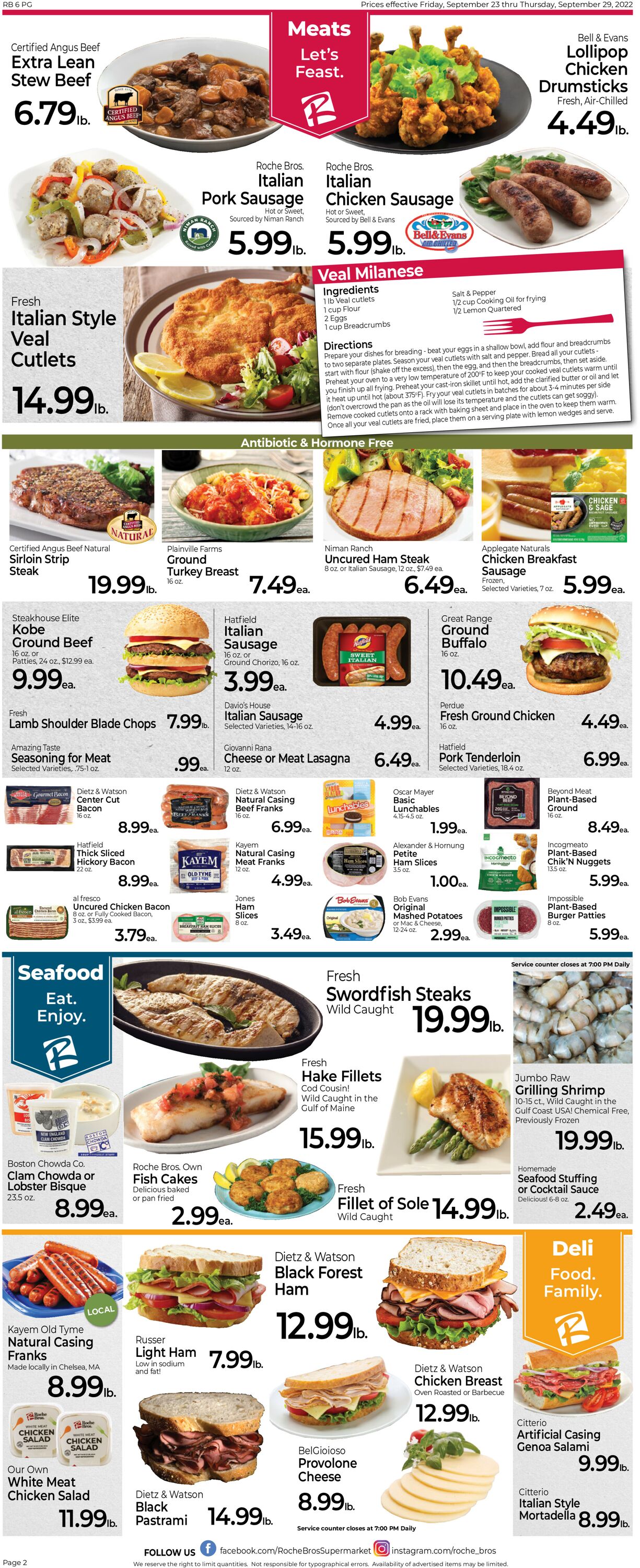 Roche Bros. Supermarkets Weekly Ad Circular - valid 09/23-09/29/2022 (Page 2)