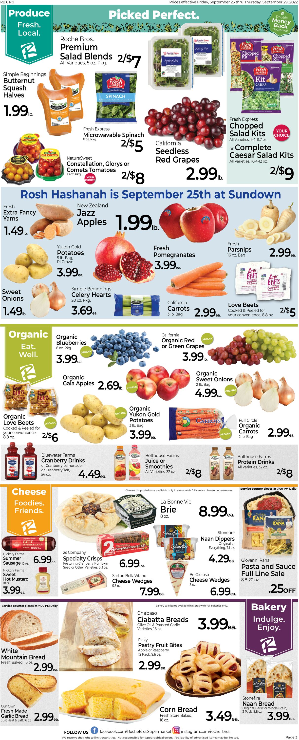 Roche Bros. Supermarkets Weekly Ad Circular - valid 09/23-09/29/2022 (Page 3)