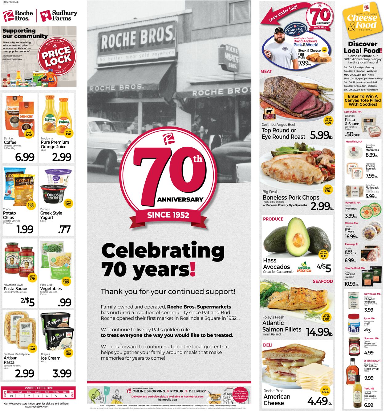 Roche Bros. Supermarkets Weekly Ad Circular - valid 09/30-10/06/2022