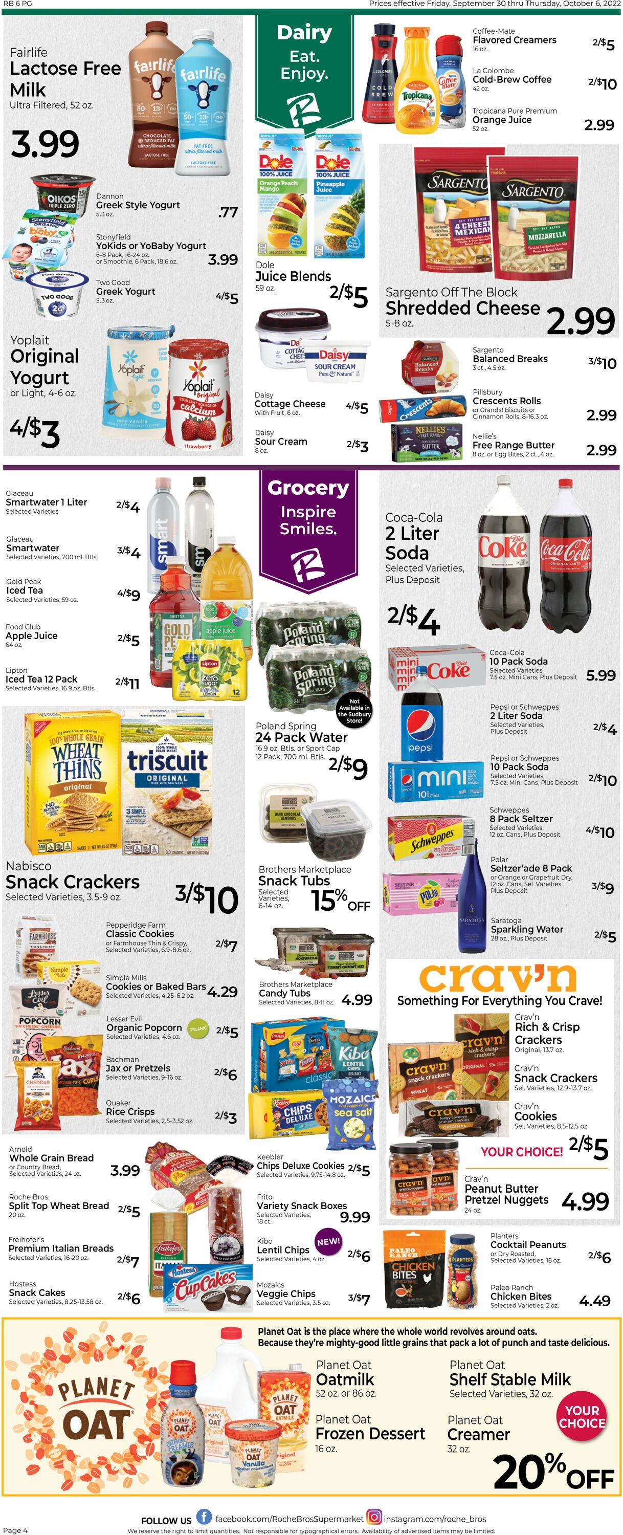 Roche Bros. Supermarkets Weekly Ad Circular - valid 09/30-10/06/2022 (Page 4)