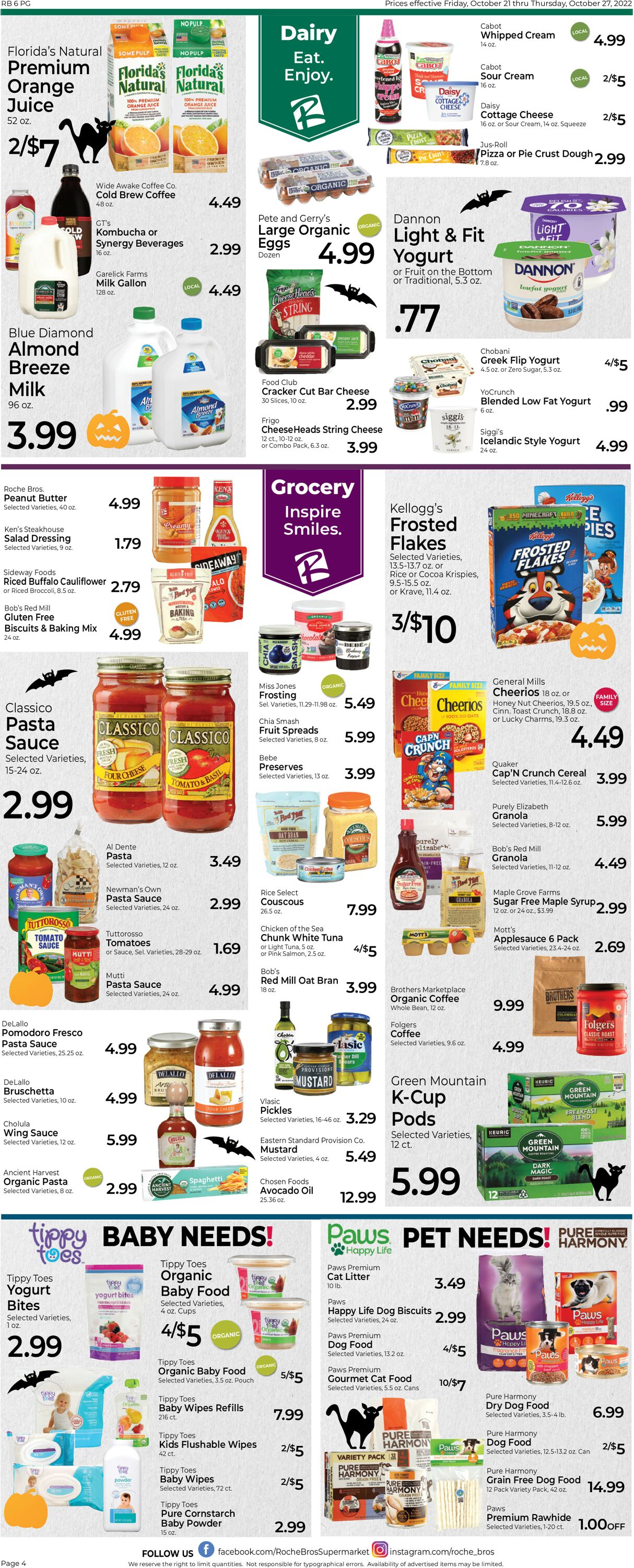 Roche Bros. Supermarkets Weekly Ad Circular - valid 10/21-10/27/2022 (Page 4)