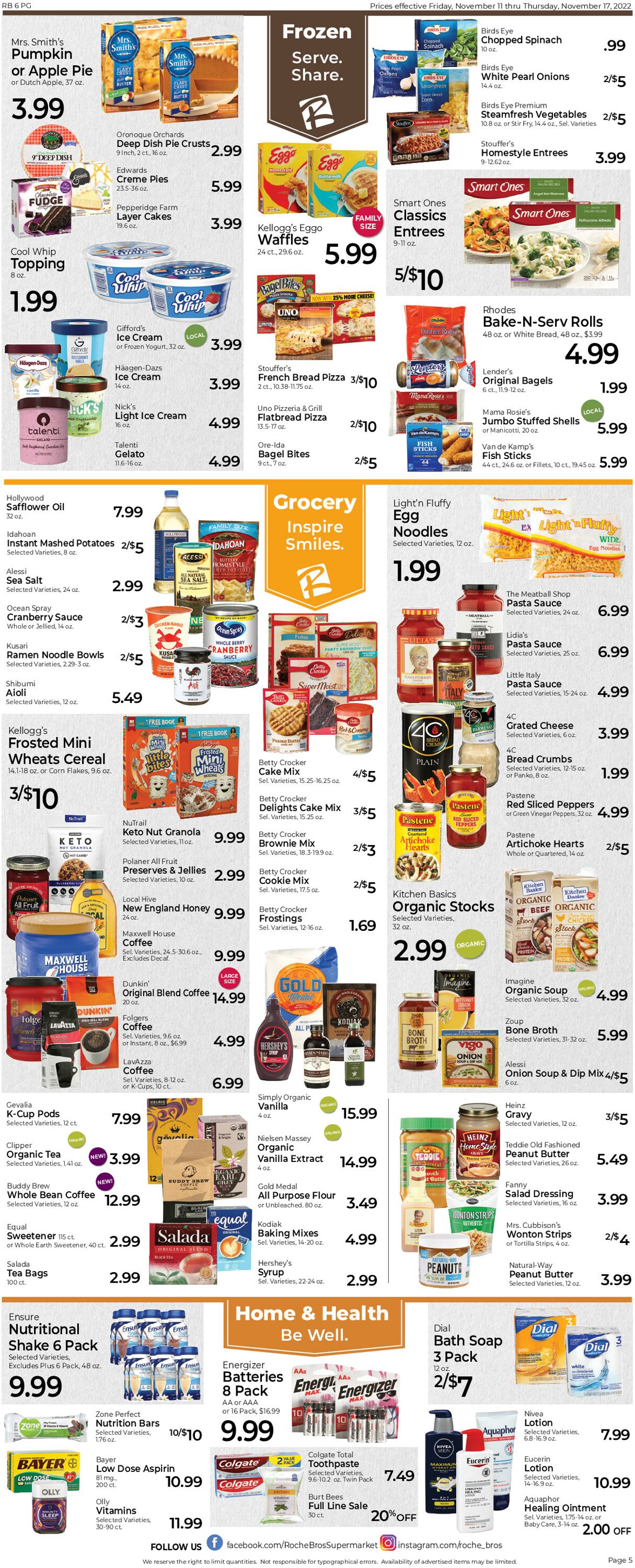 Roche Bros. Supermarkets Weekly Ad Circular - valid 11/11-11/19/2022 (Page 5)
