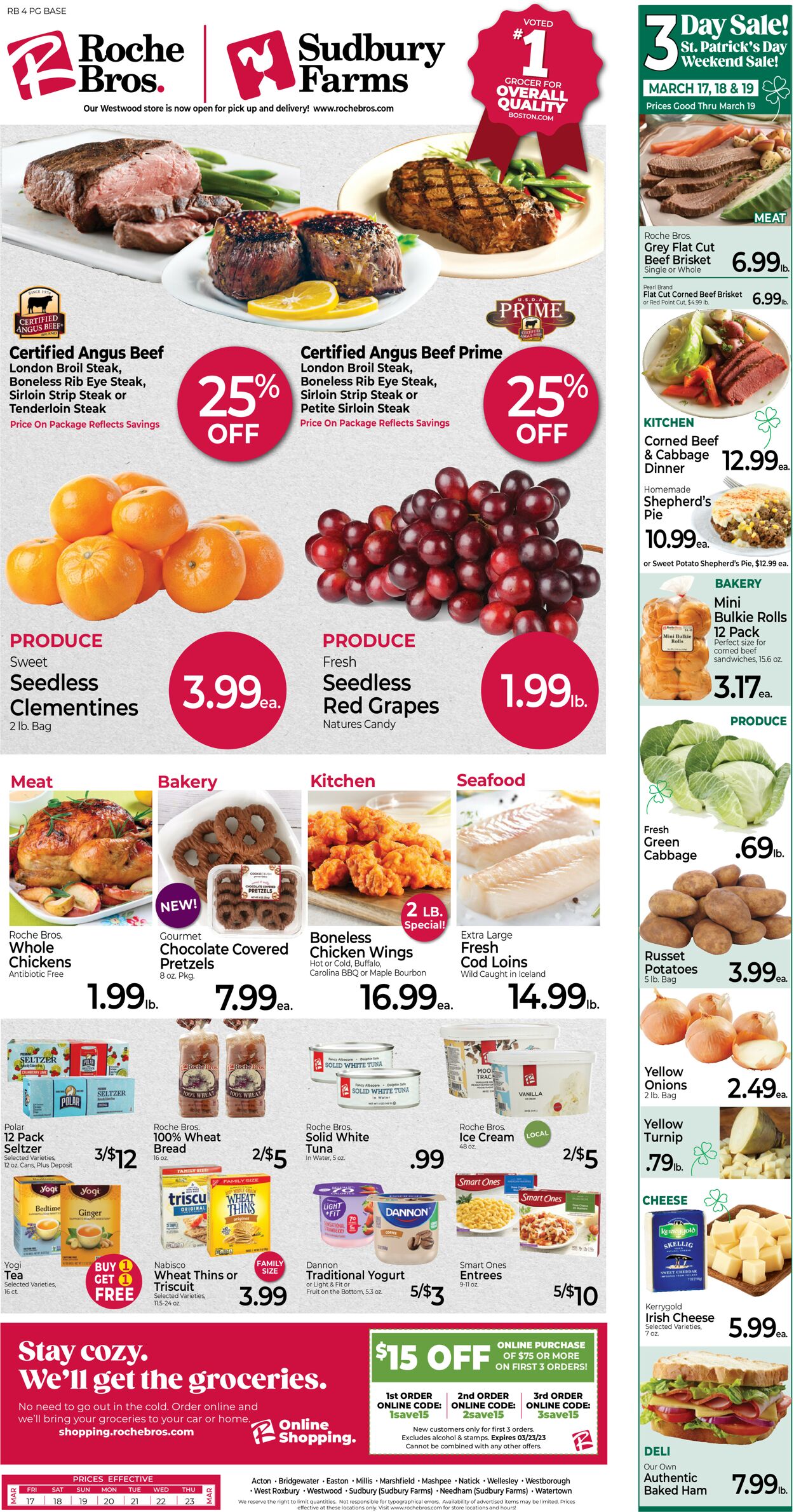 Roche Bros. Supermarkets Weekly Ad Circular - valid 03/17-03/24/2023