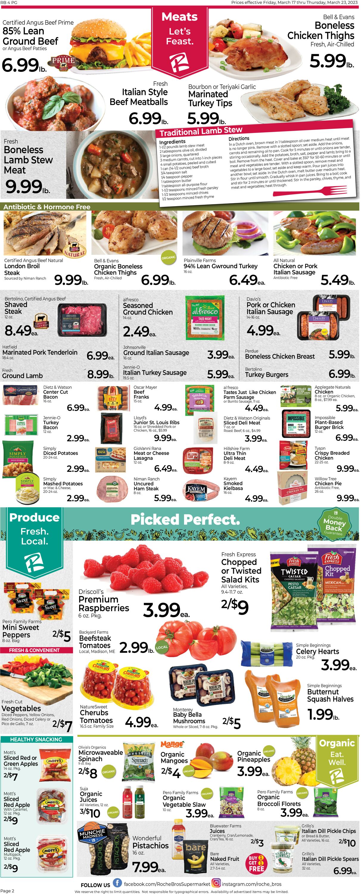 Roche Bros. Supermarkets Weekly Ad Circular - valid 03/17-03/24/2023 (Page 2)