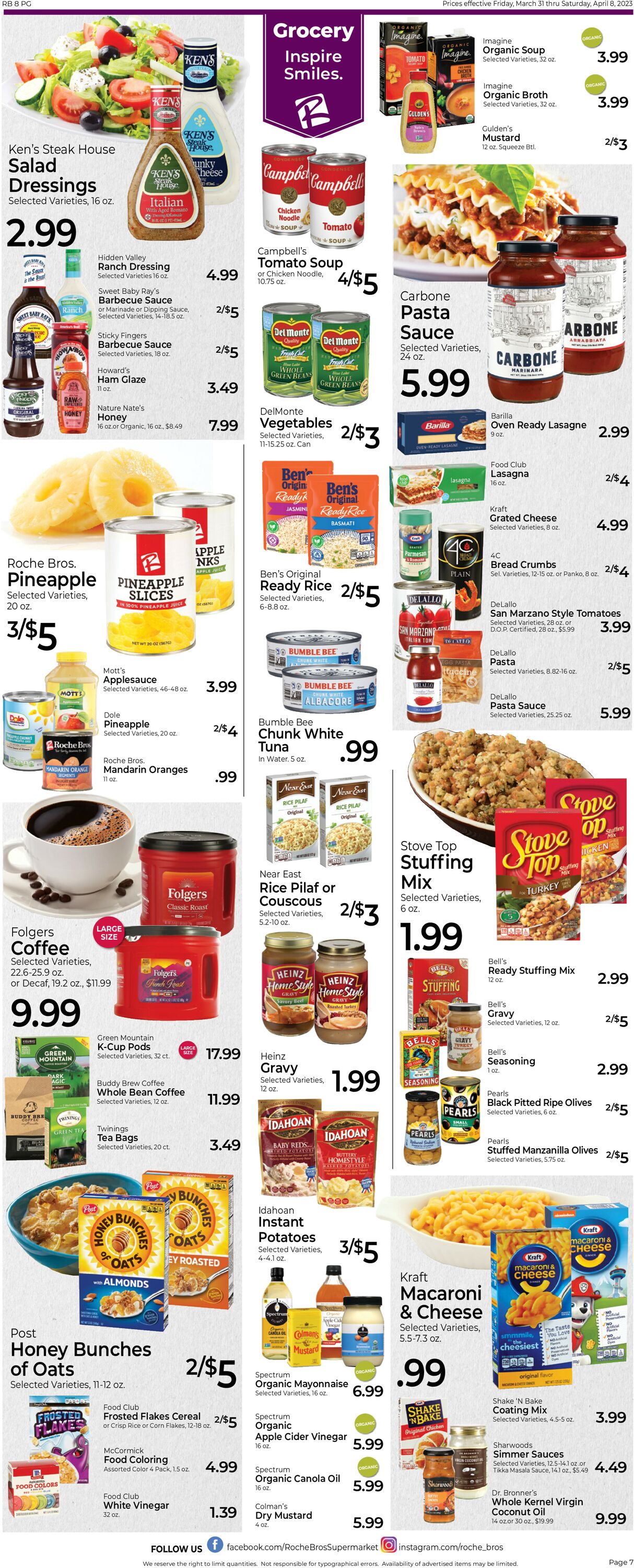 Roche Bros. Supermarkets Weekly Ad Circular - valid 03/31-04/08/2023 (Page 7)