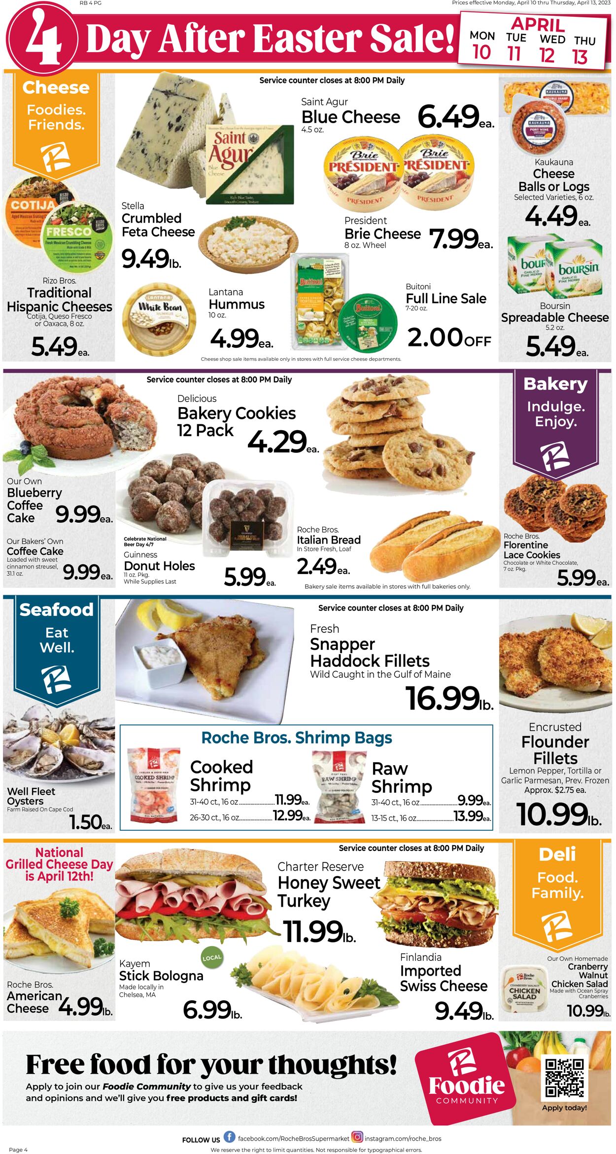 Roche Bros. Supermarkets Weekly Ad Circular - valid 04/10-04/17/2023 (Page 4)