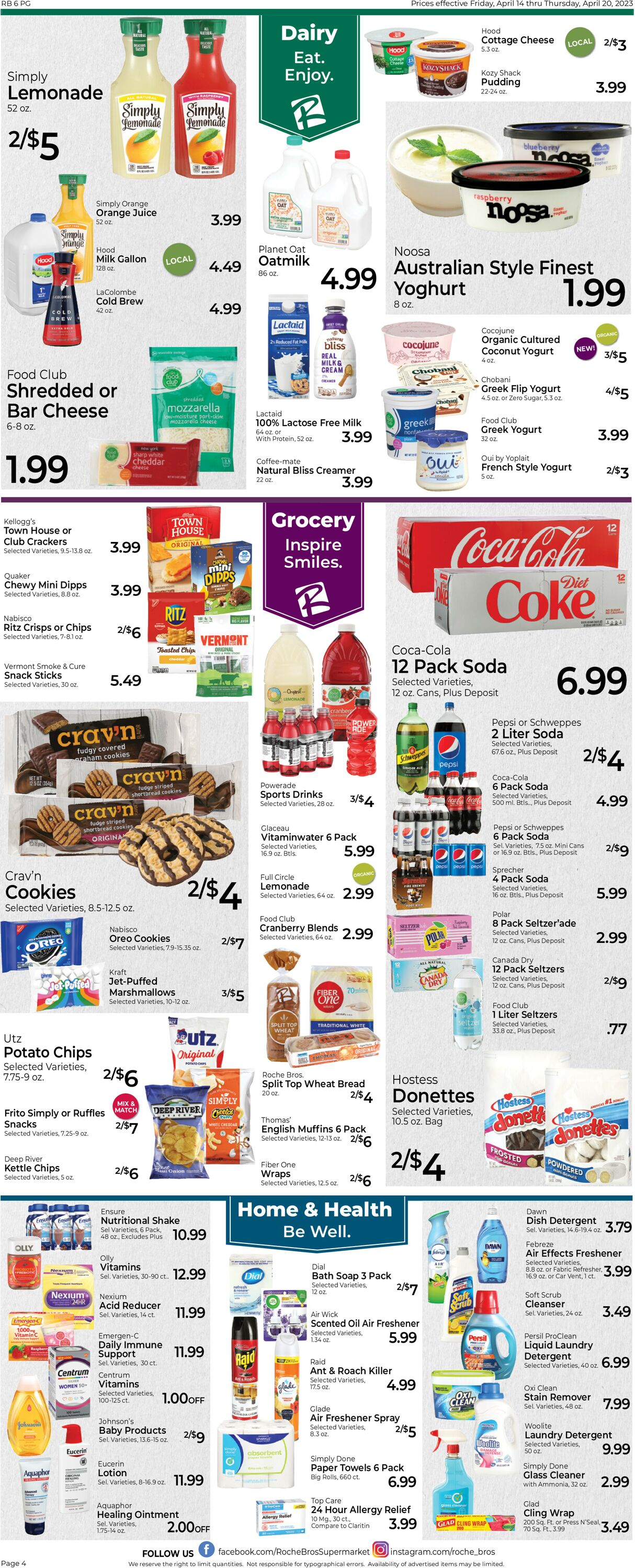 Roche Bros. Supermarkets Weekly Ad Circular - valid 04/14-04/21/2023 (Page 4)