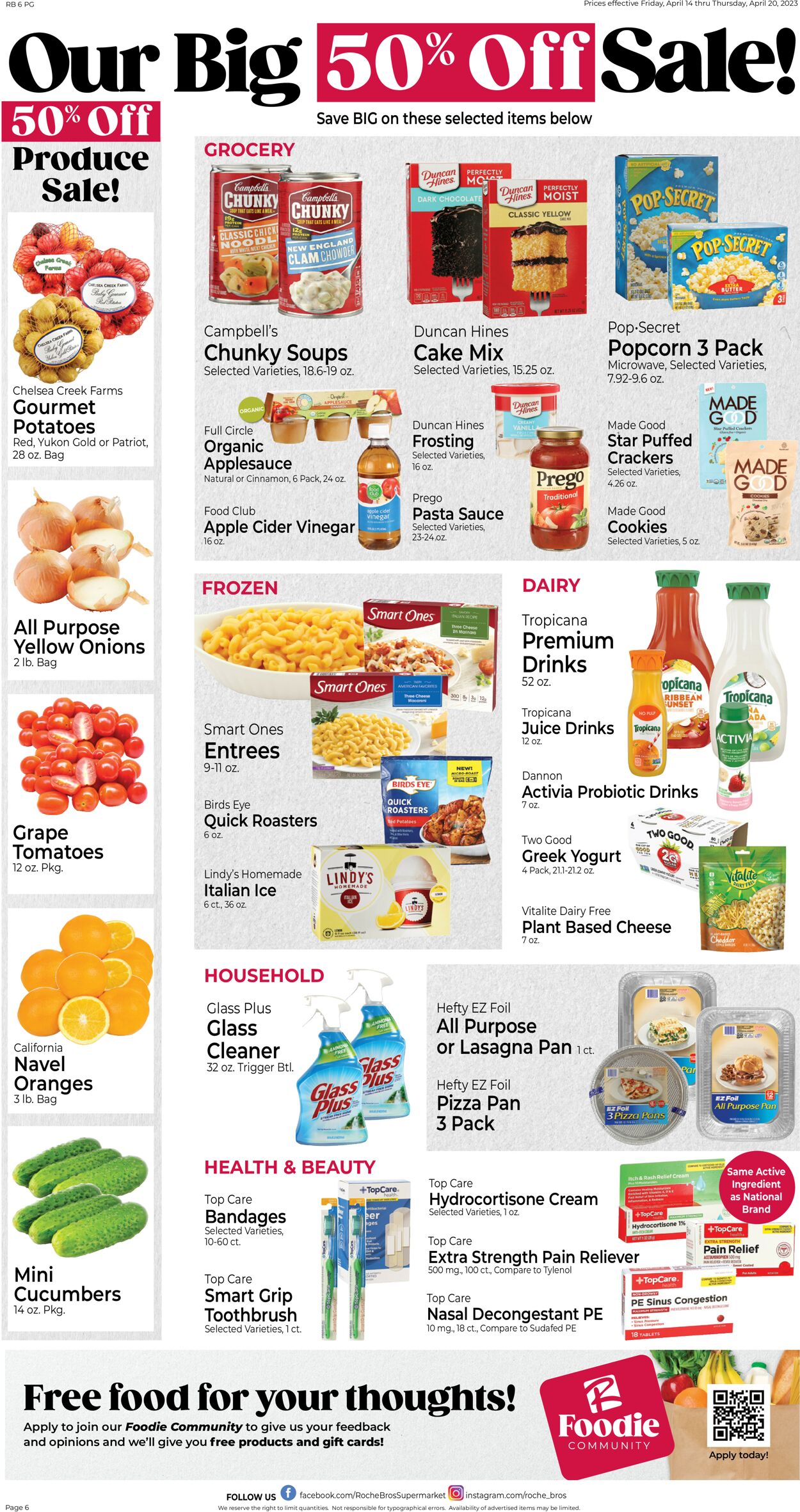 Roche Bros. Supermarkets Weekly Ad Circular - valid 04/14-04/21/2023 (Page 6)