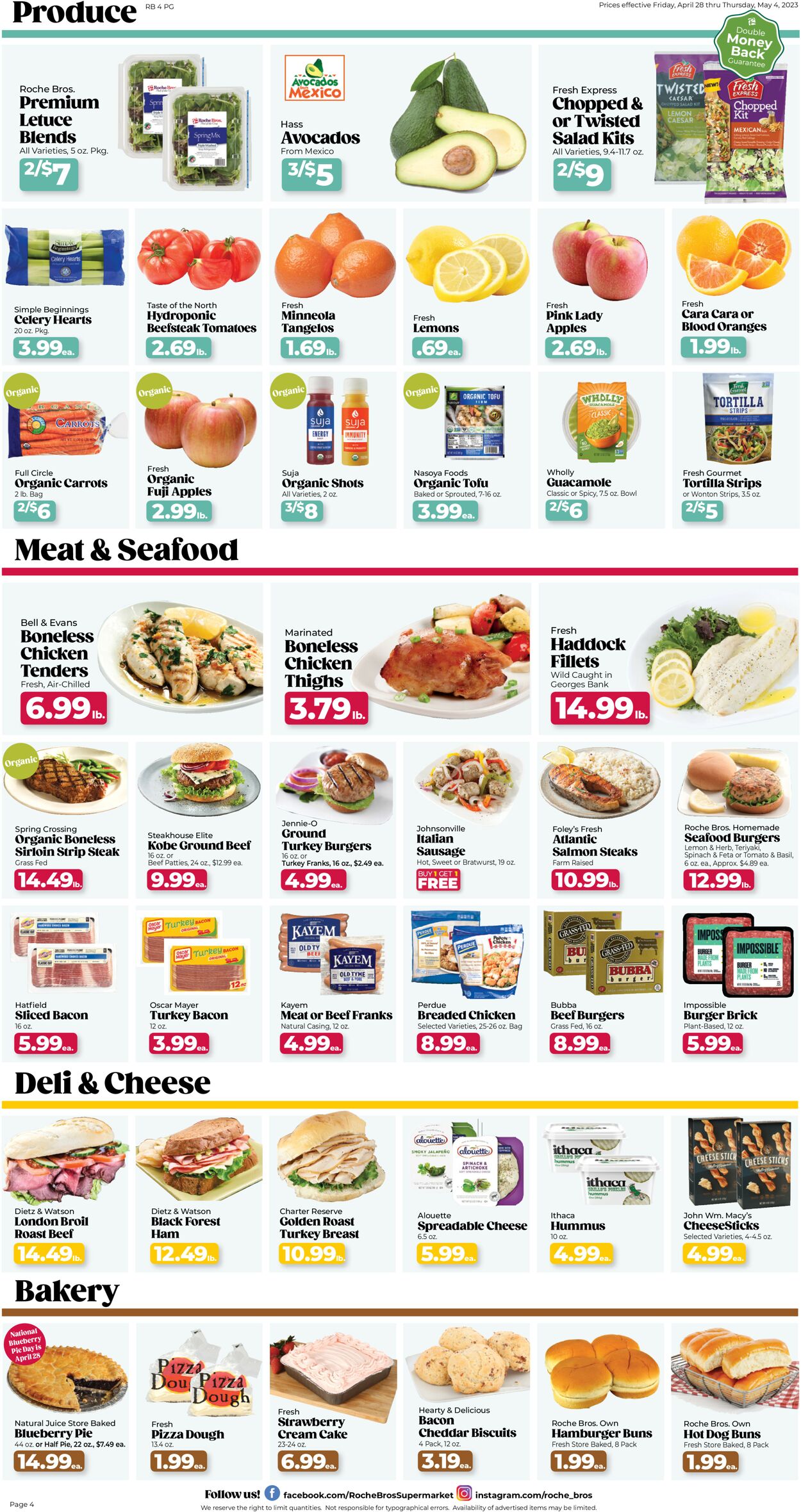 Roche Bros. Supermarkets Weekly Ad Circular - valid 04/28-05/05/2023 (Page 4)