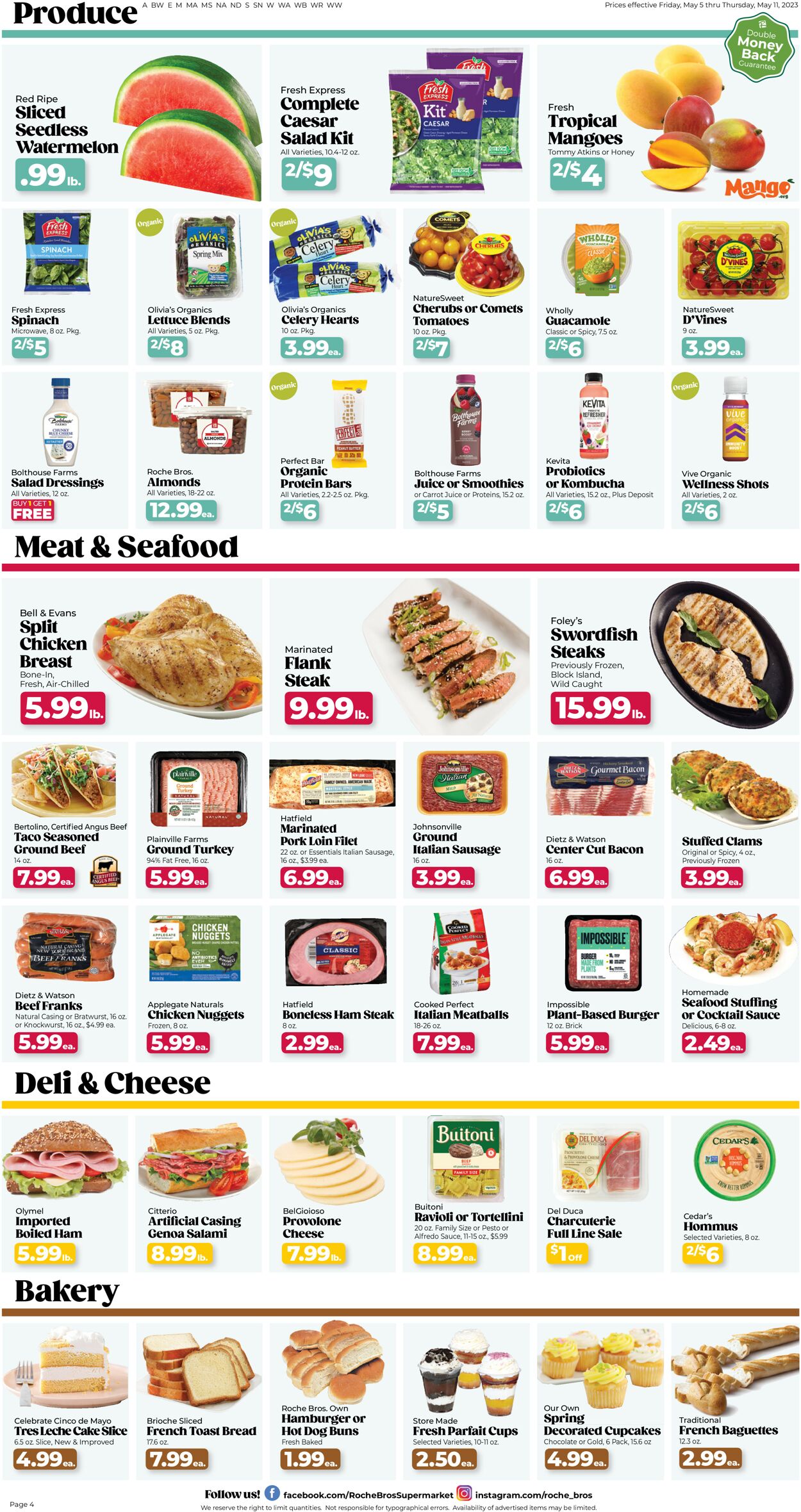 Roche Bros. Supermarkets Weekly Ad Circular - valid 05/05-05/11/2023 (Page 4)