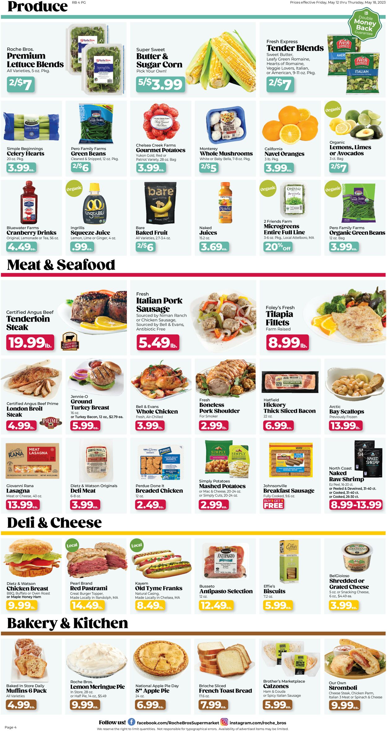 Roche Bros. Supermarkets Weekly Ad Circular - valid 05/12-05/18/2023 (Page 4)