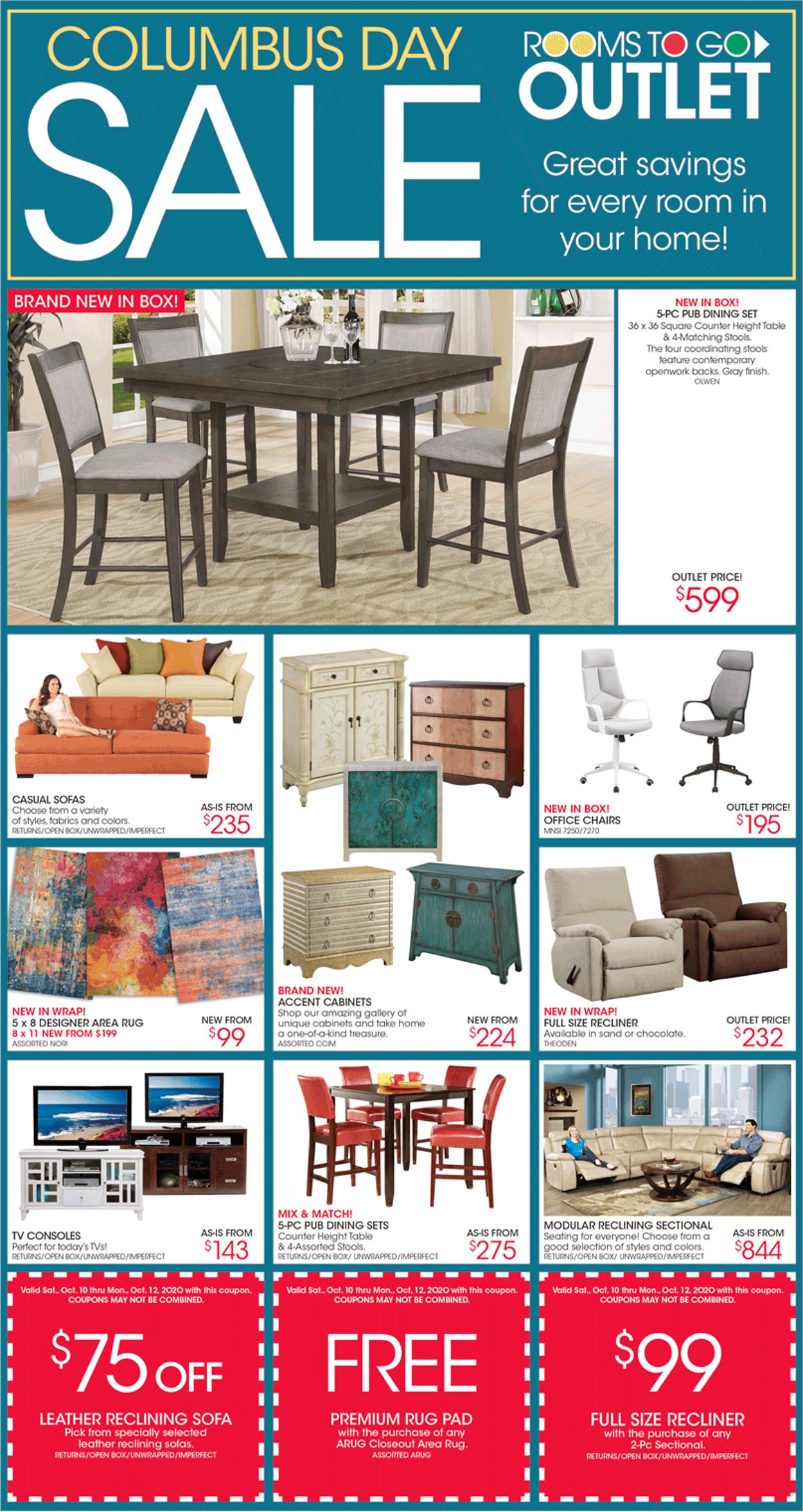 Rooms To Go Weekly Ad Circular - valid 10/12-10/12/2020 (Page 2)