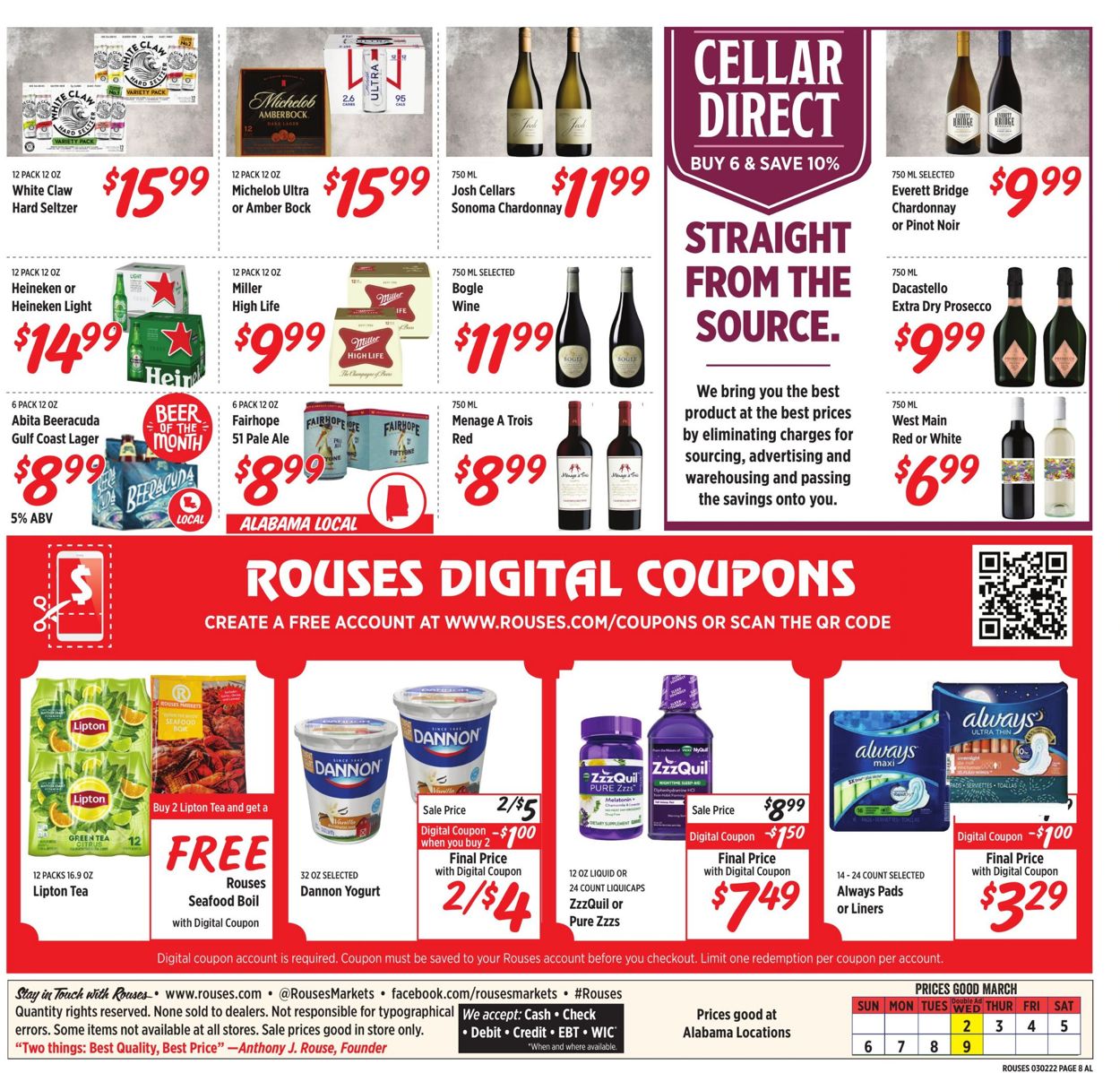 Rouses Weekly Ad Circular - valid 03/02-03/09/2022 (Page 12)
