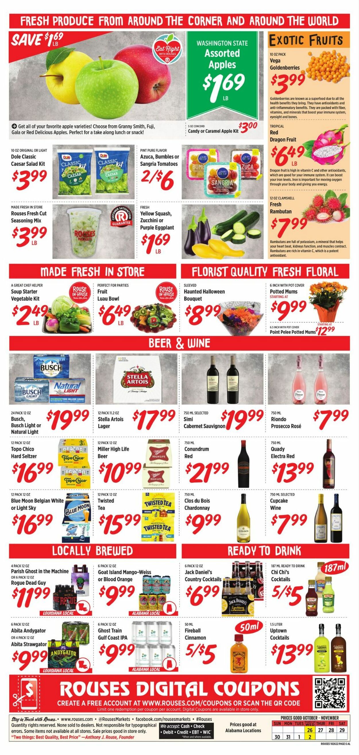 Rouses Weekly Ad Circular - valid 10/26-11/02/2022 (Page 6)